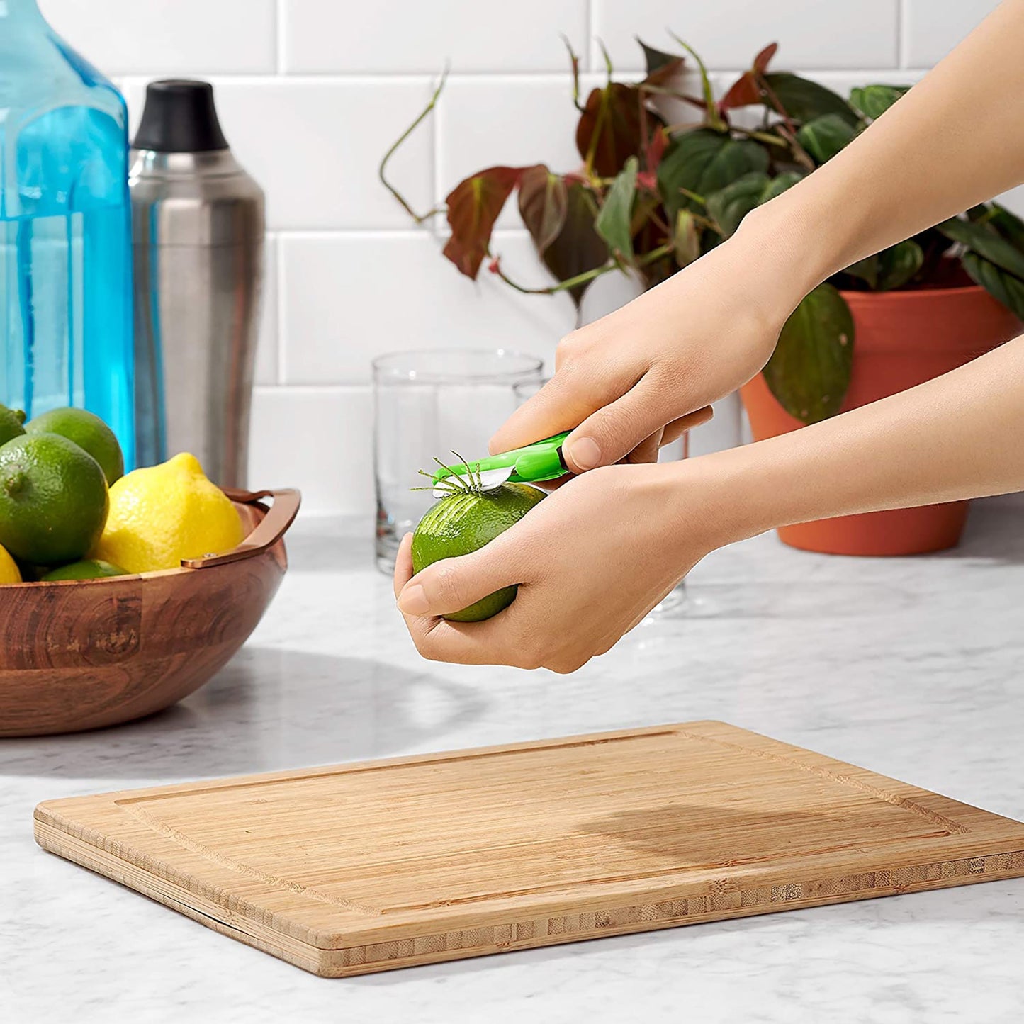 Japanese Stainless Steel Sharp Citrus Peeler - Green