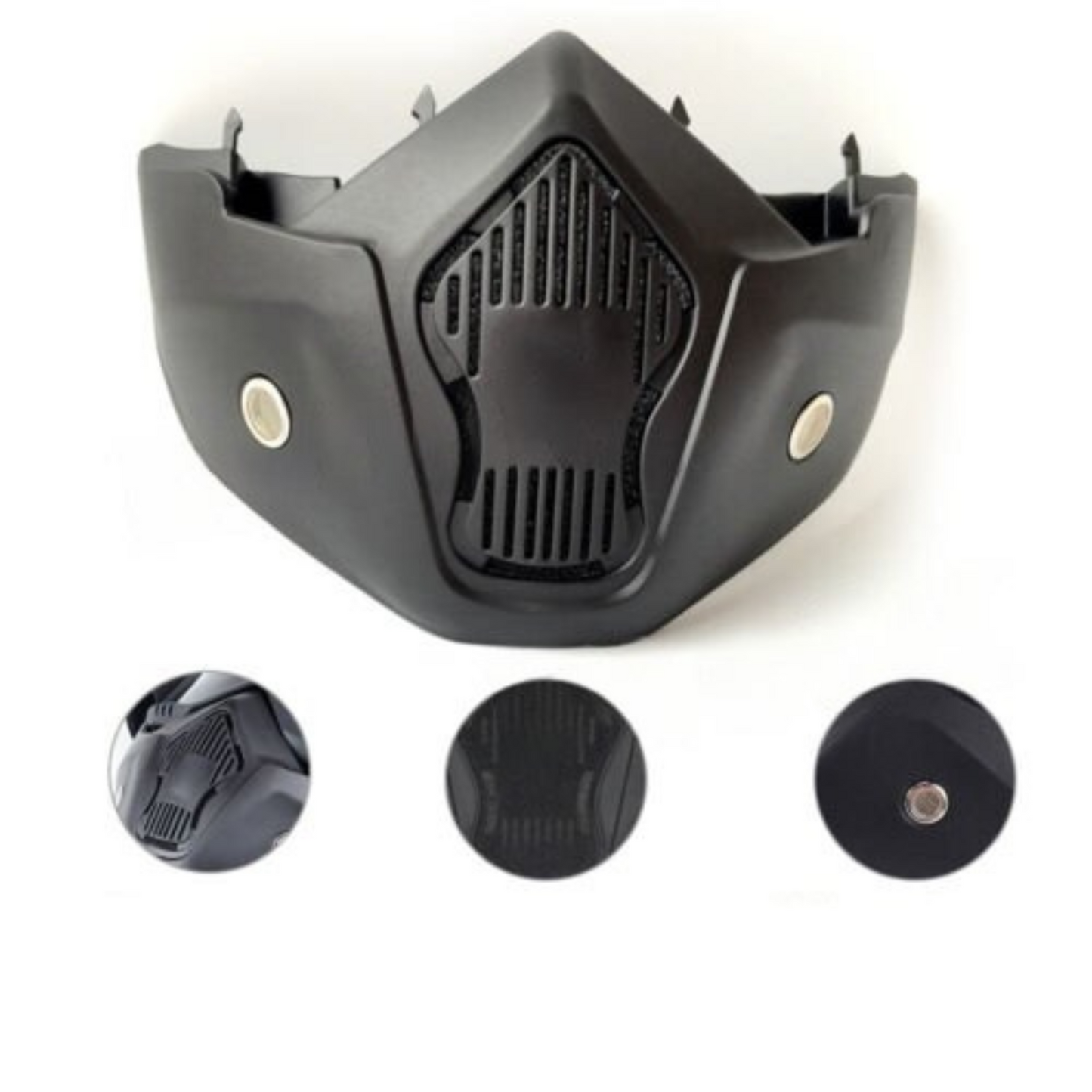 Detachable Face Mask Full Face Paintball Airsoft Mask with Motorcycle Goggle Tactical