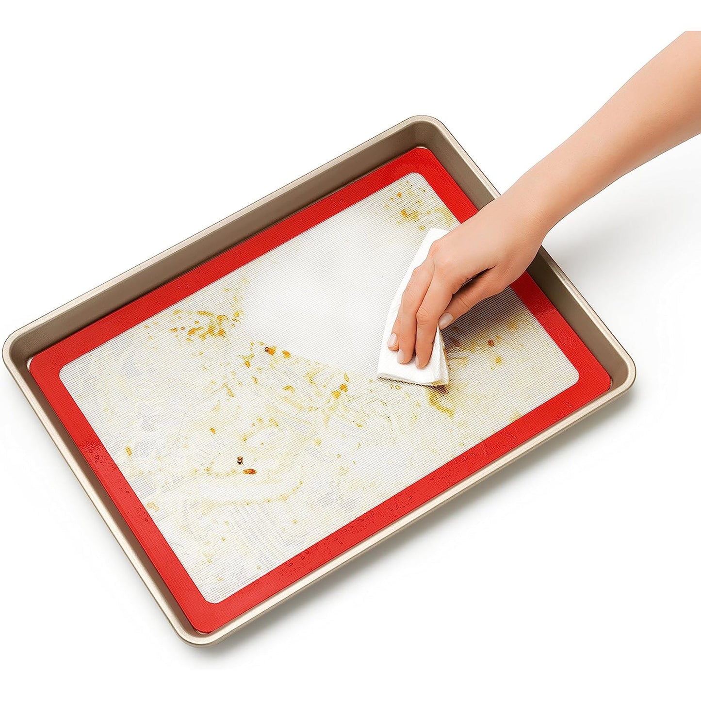 Durable Food Safe Silicone Baking Mat - Red