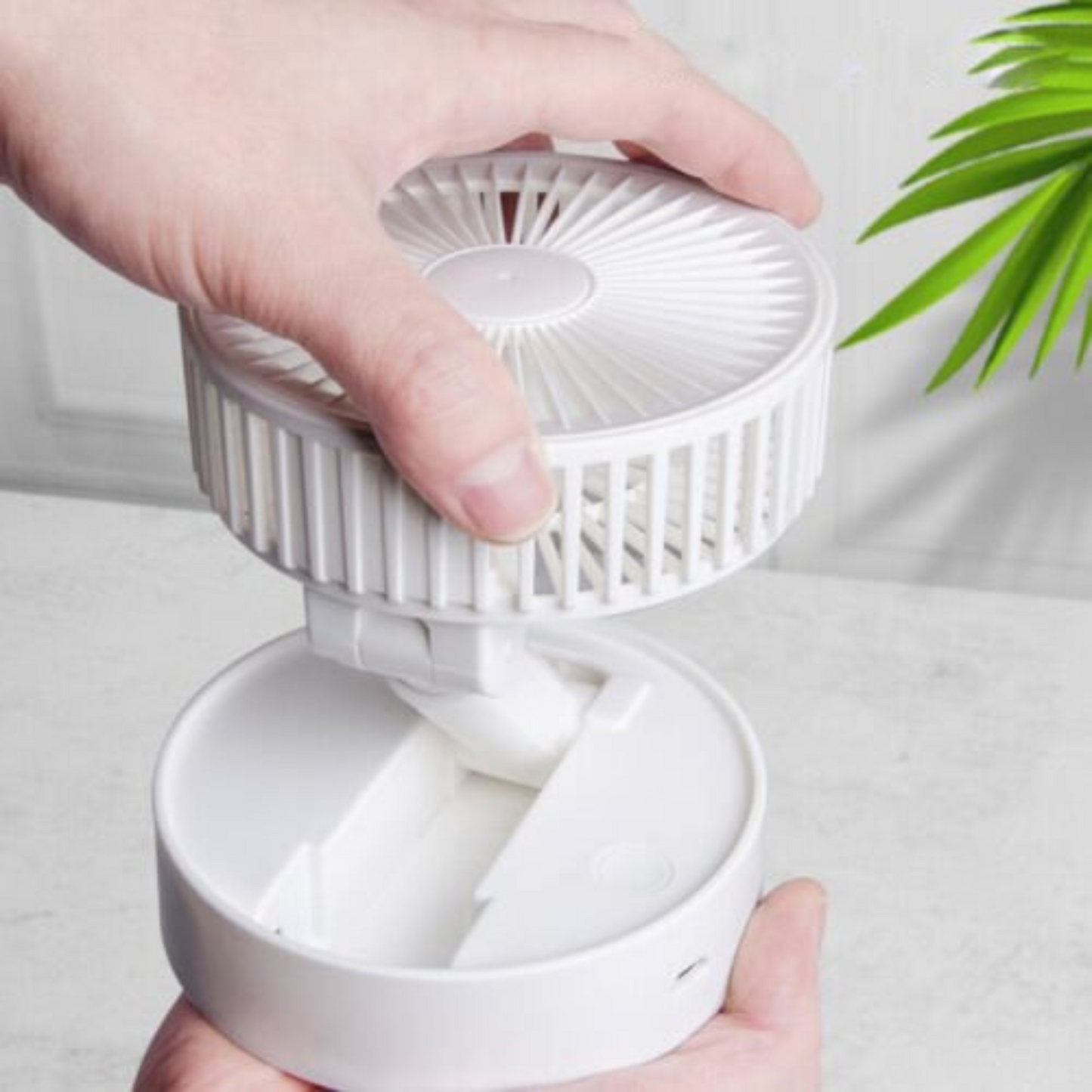 USB Rechargeable Telescopic Foldable Fan 3 Speeds Portable Desk Floor Fan