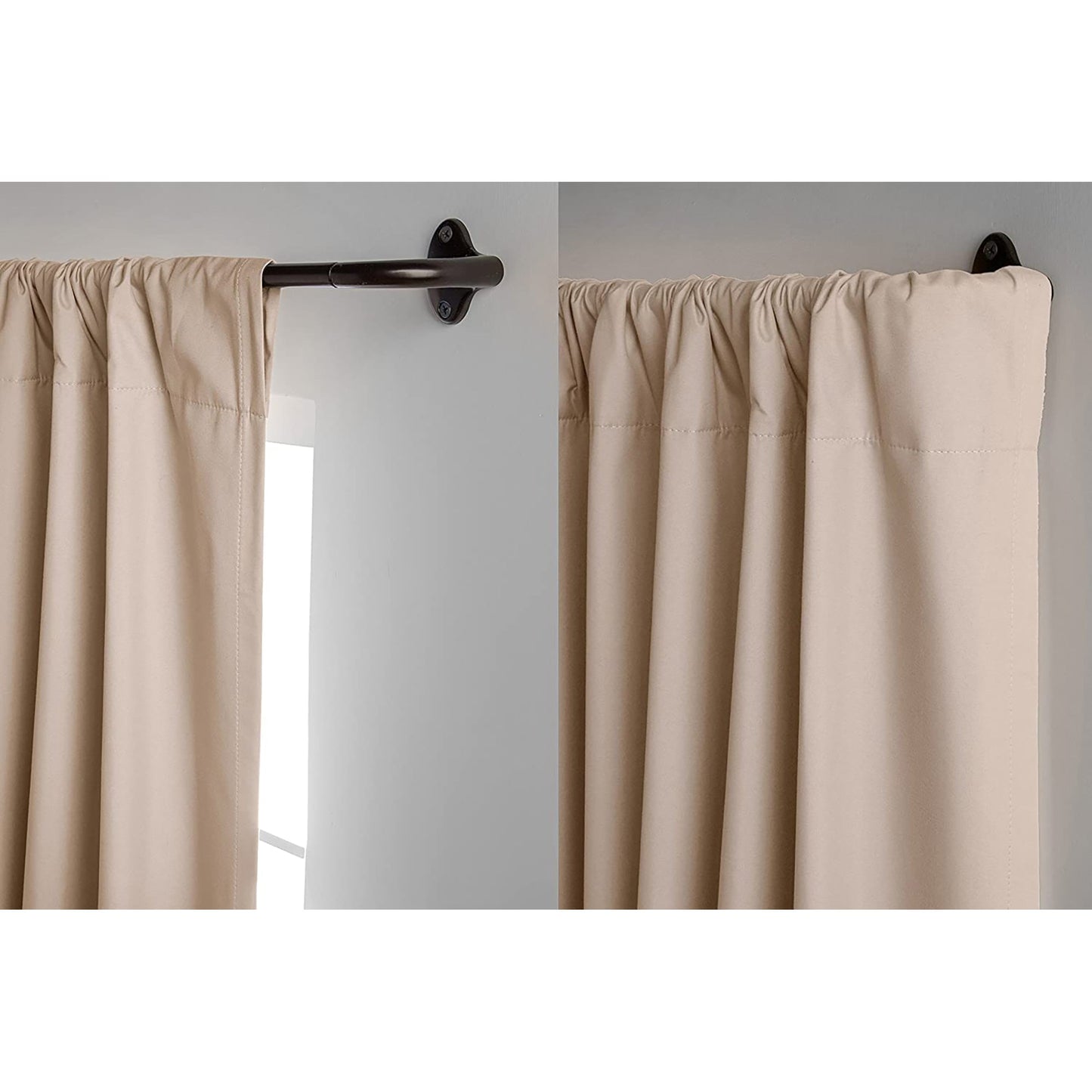 Decorative Adjustable Curtain Rod 48 to 88 Inch - Dark Bronze