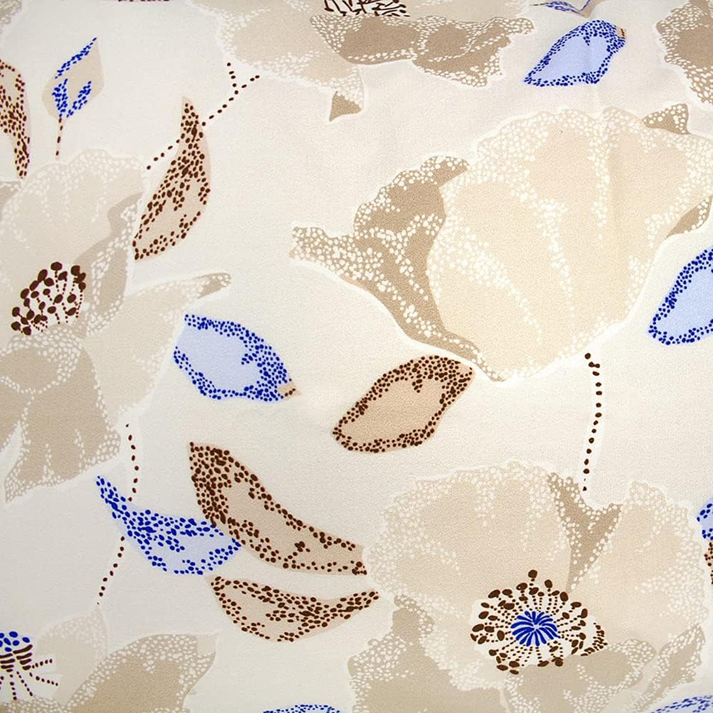 Faith Cotton Quilt Cover Set Queen - Floral Brown Beige