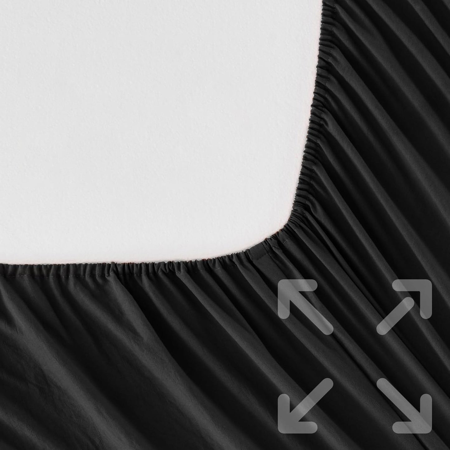 Premium 1800TC Breathable Ultra-Soft Microfibre Single Bed Sheet Set - Black