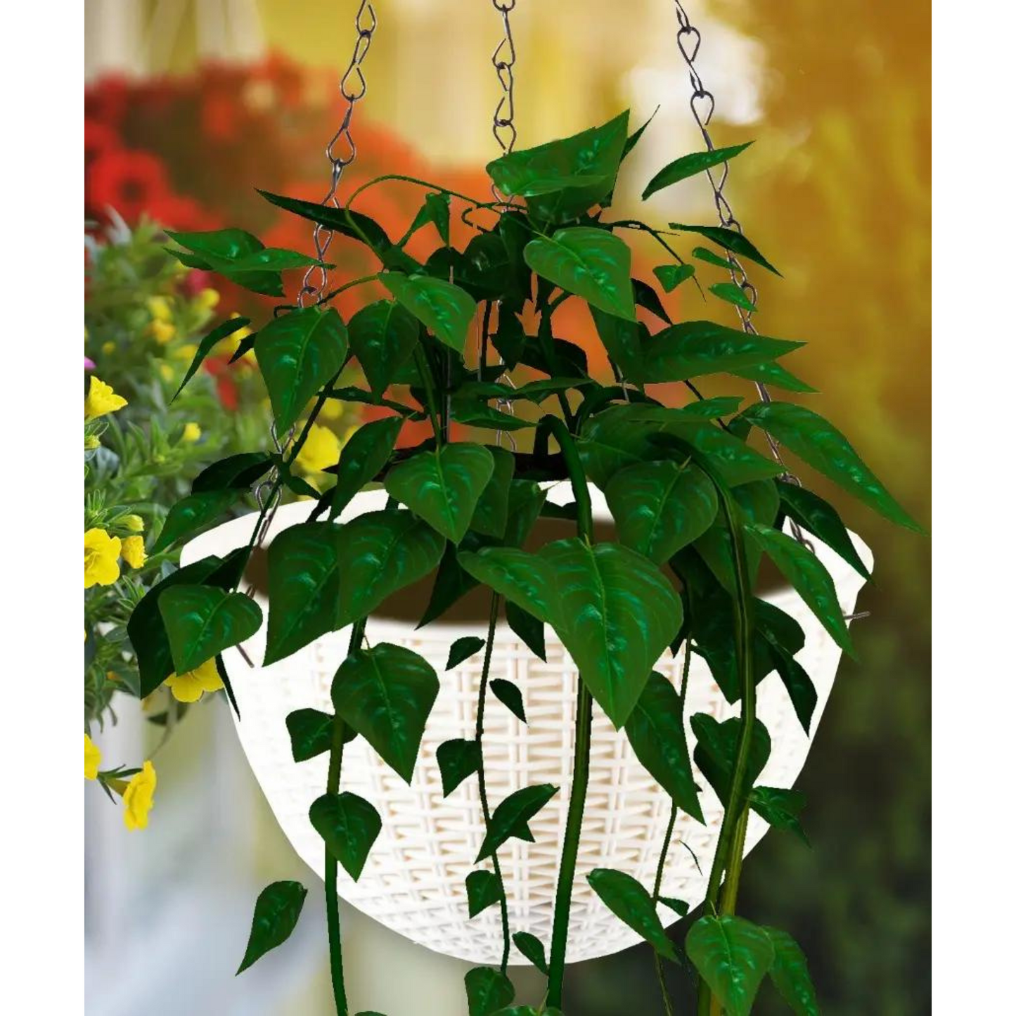 2pcs Stylish Unique Garden Hanging Planters Various Colours 13 x 25 cm