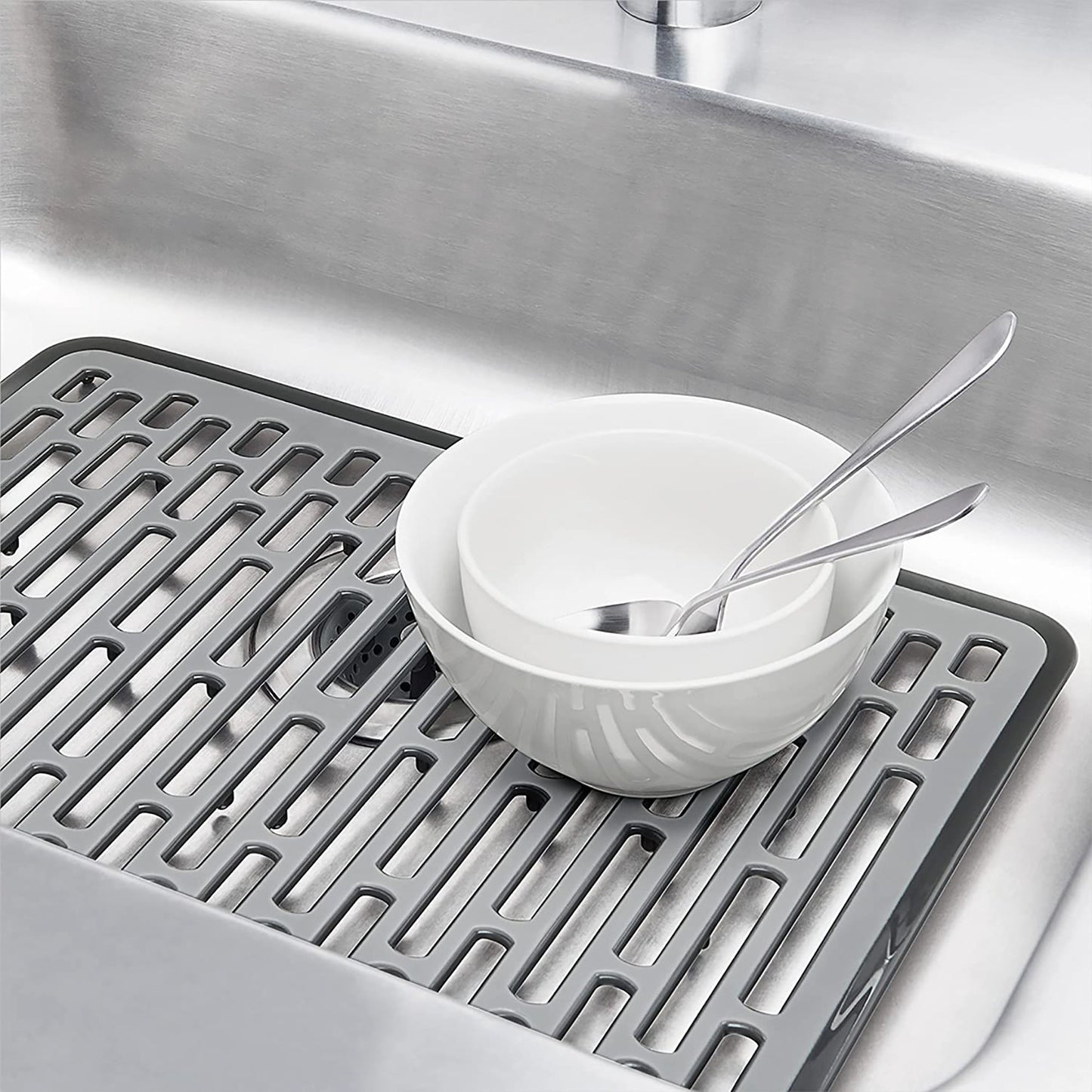 Large Sink Silicone Kitchen Mat - Grey