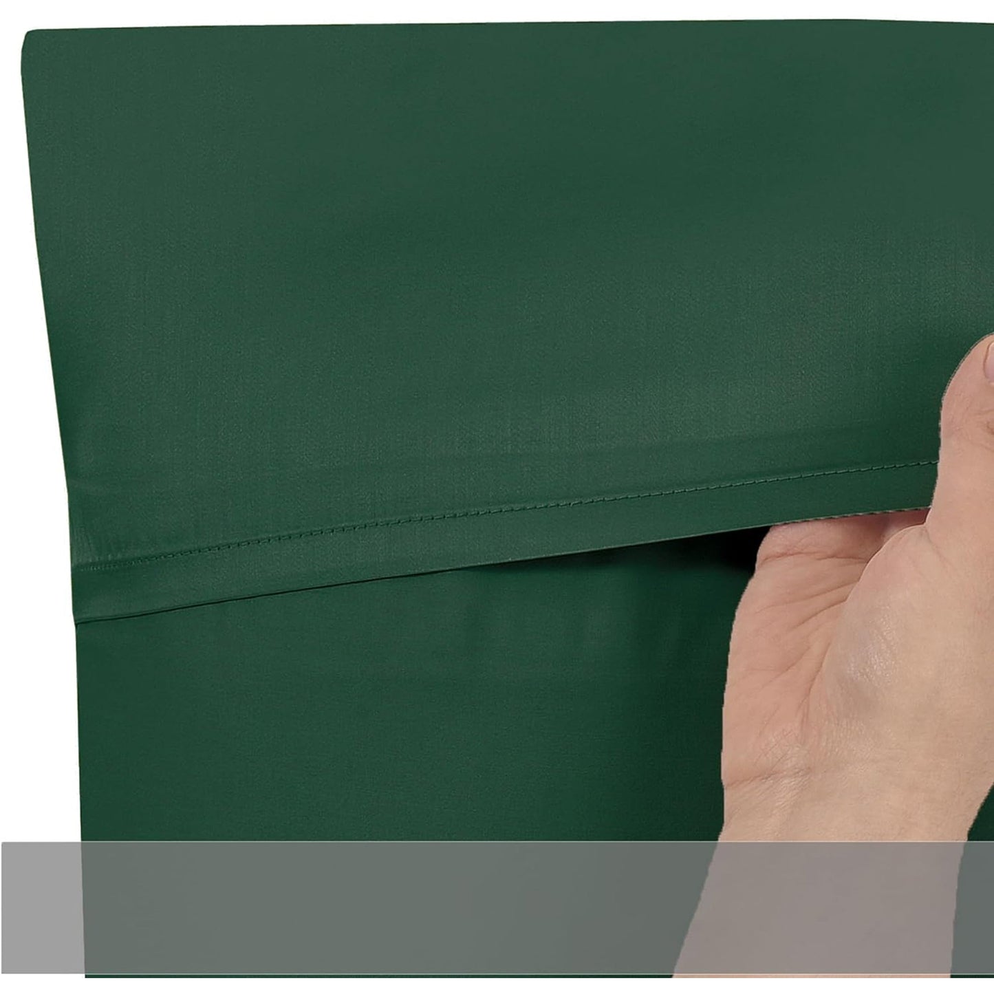2 Pack Cooling Breathable Pillowcase with Envelope Closure - Forest Green