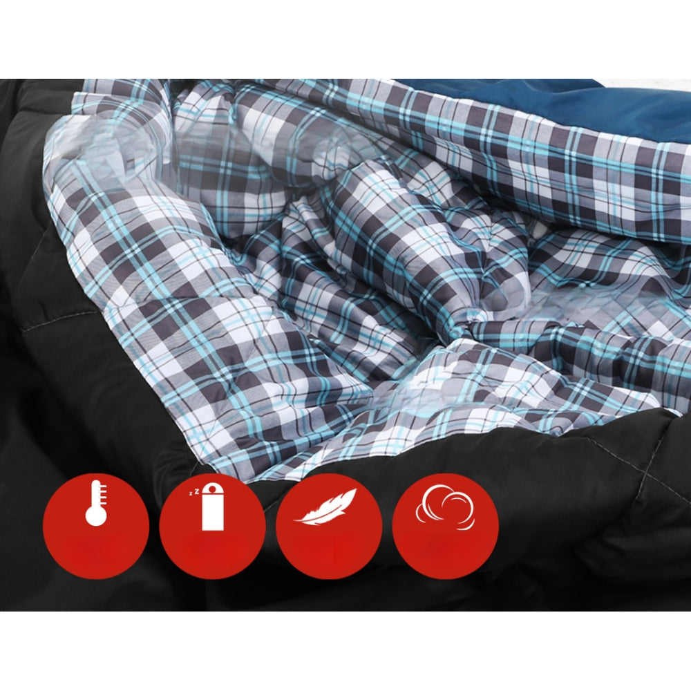 Sleeping Bag Camping Hiking Tent Outdoor Comfort - Navy