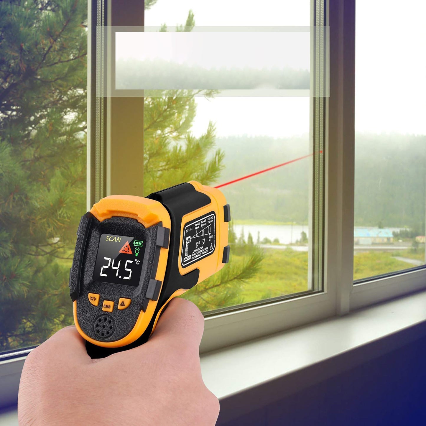 Non Contact Digital Laser Infrared Temperature Gun with Color Display