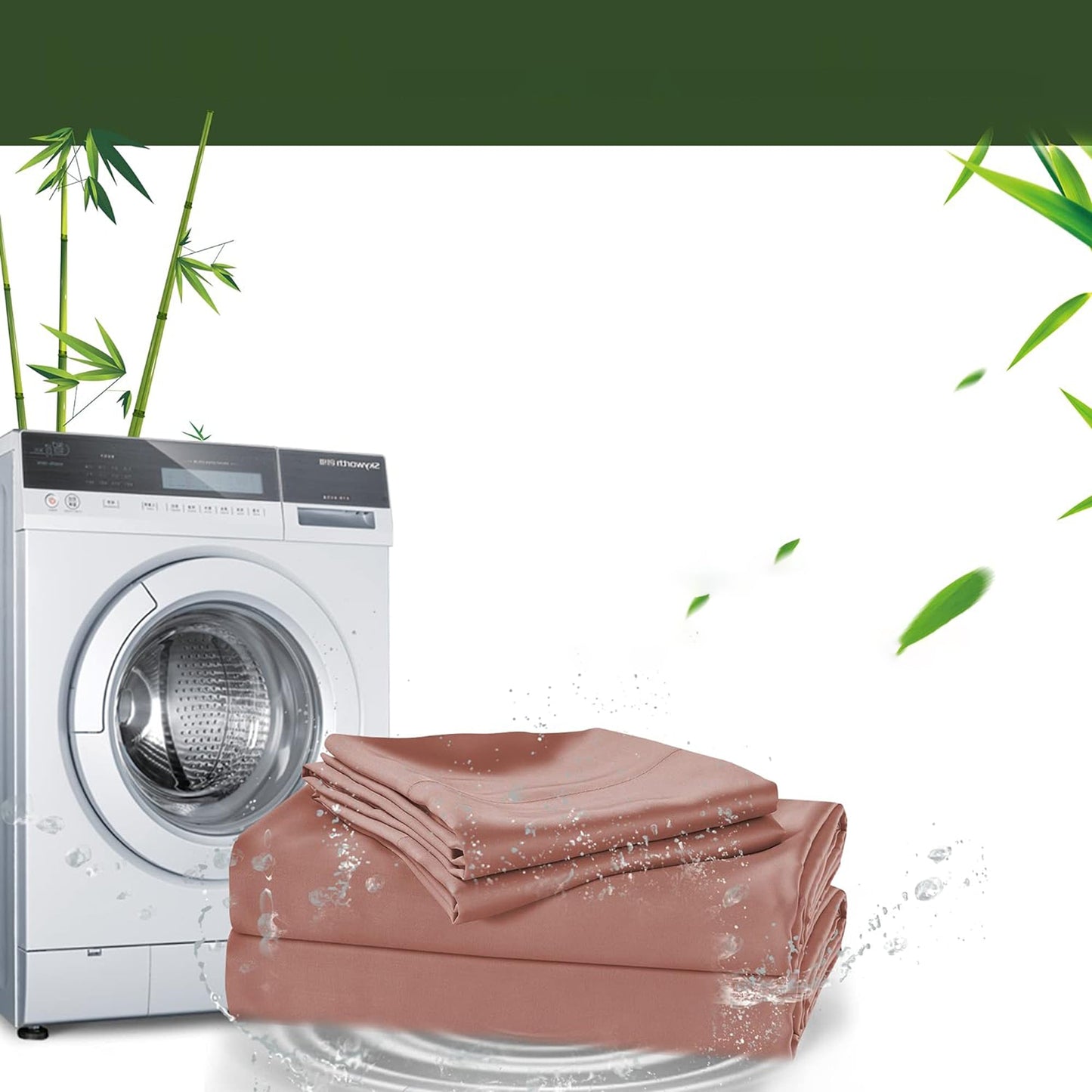 100% Bamboo Luxuriously Breathable and Silky Soft Bed Sheet Set - Blush