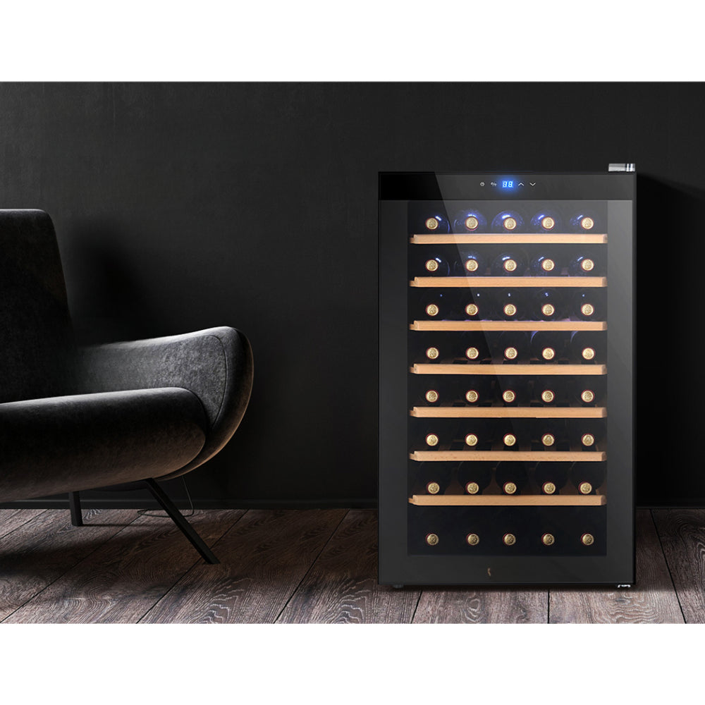 Wine Cooler Compressor Fridge Chiller Storage Cellar 51 Bottle Black