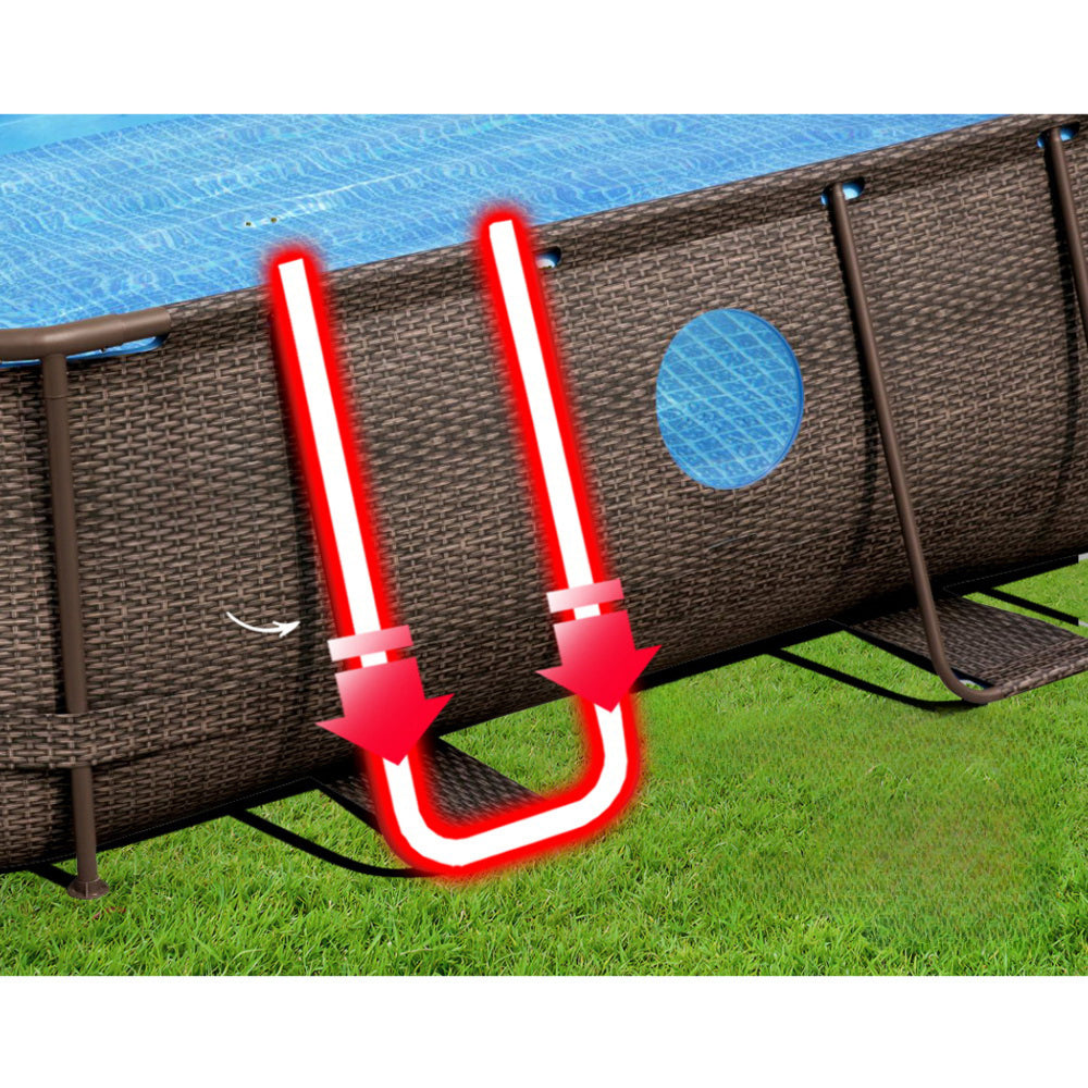 Swimming Pool Above Ground Pools Power Steel Frame Filter Pump 4.27M