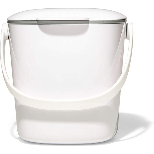 Easy Clean Compost Bin 2.83 Litre - White and Grey