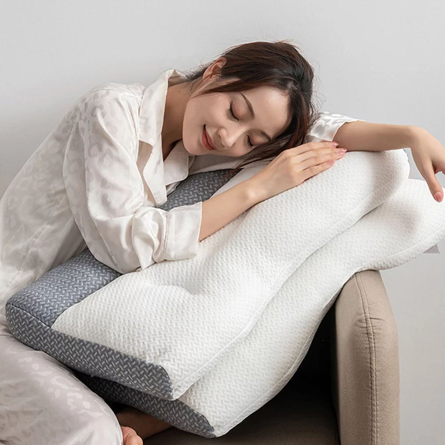 Adjustable Ergonomic Orthopedic Cervical Pillow for Contour Neck Support