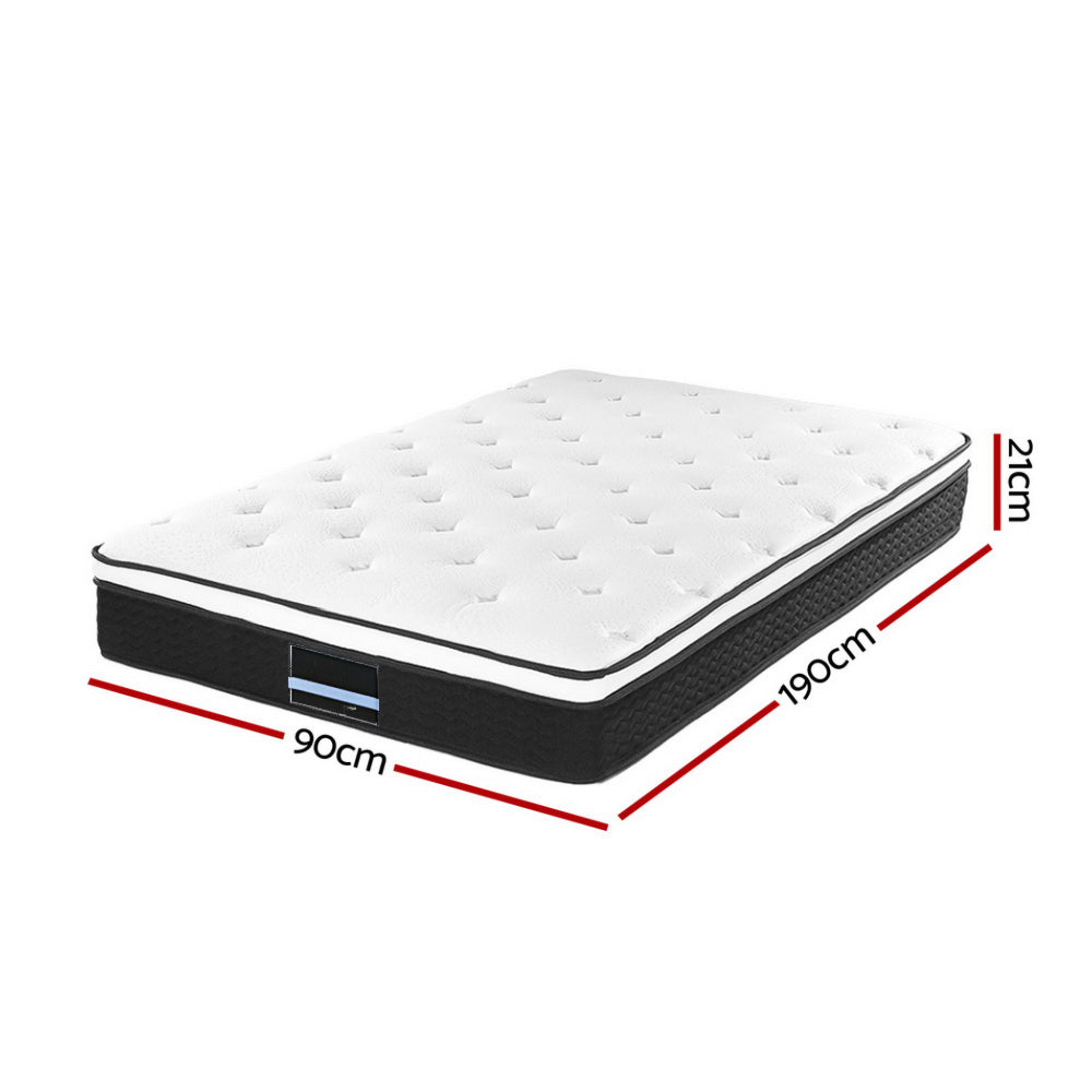 Bedding Euro Top Bonnell Spring Mattress - Single/King Single/Double/Queen/King