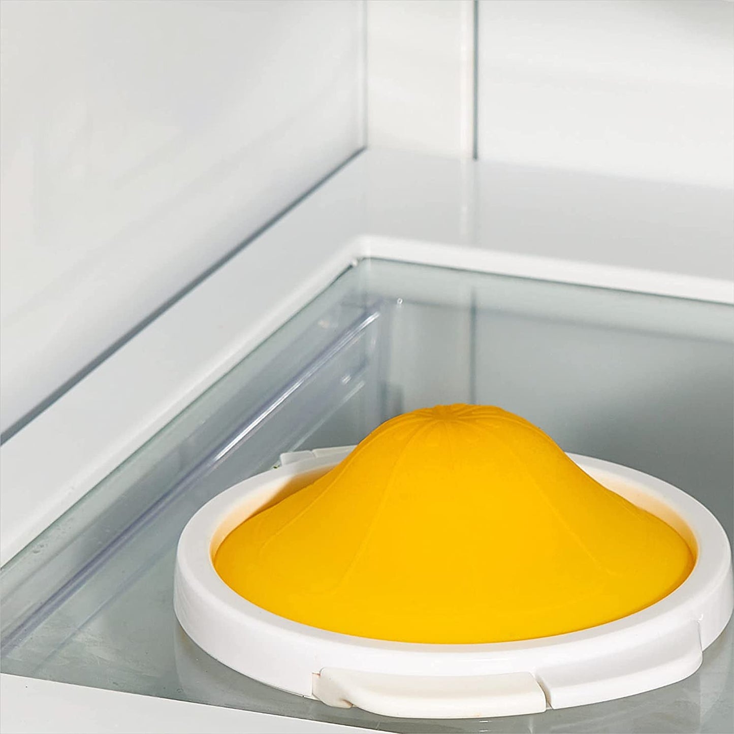 Cut and Keep Silicone Lemon Saver 5.5 Inch - Yellow