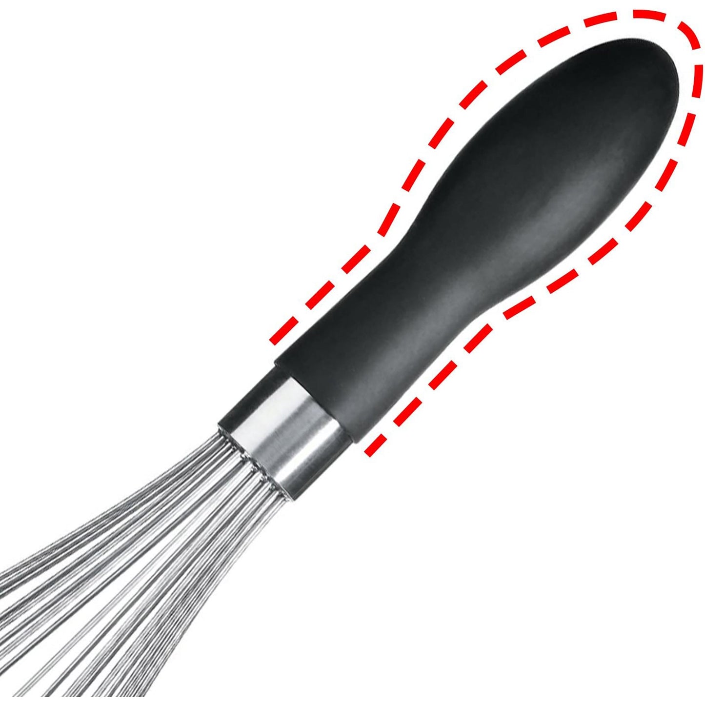 Soft Grip Kitchen Whisk 9 Inch - Black