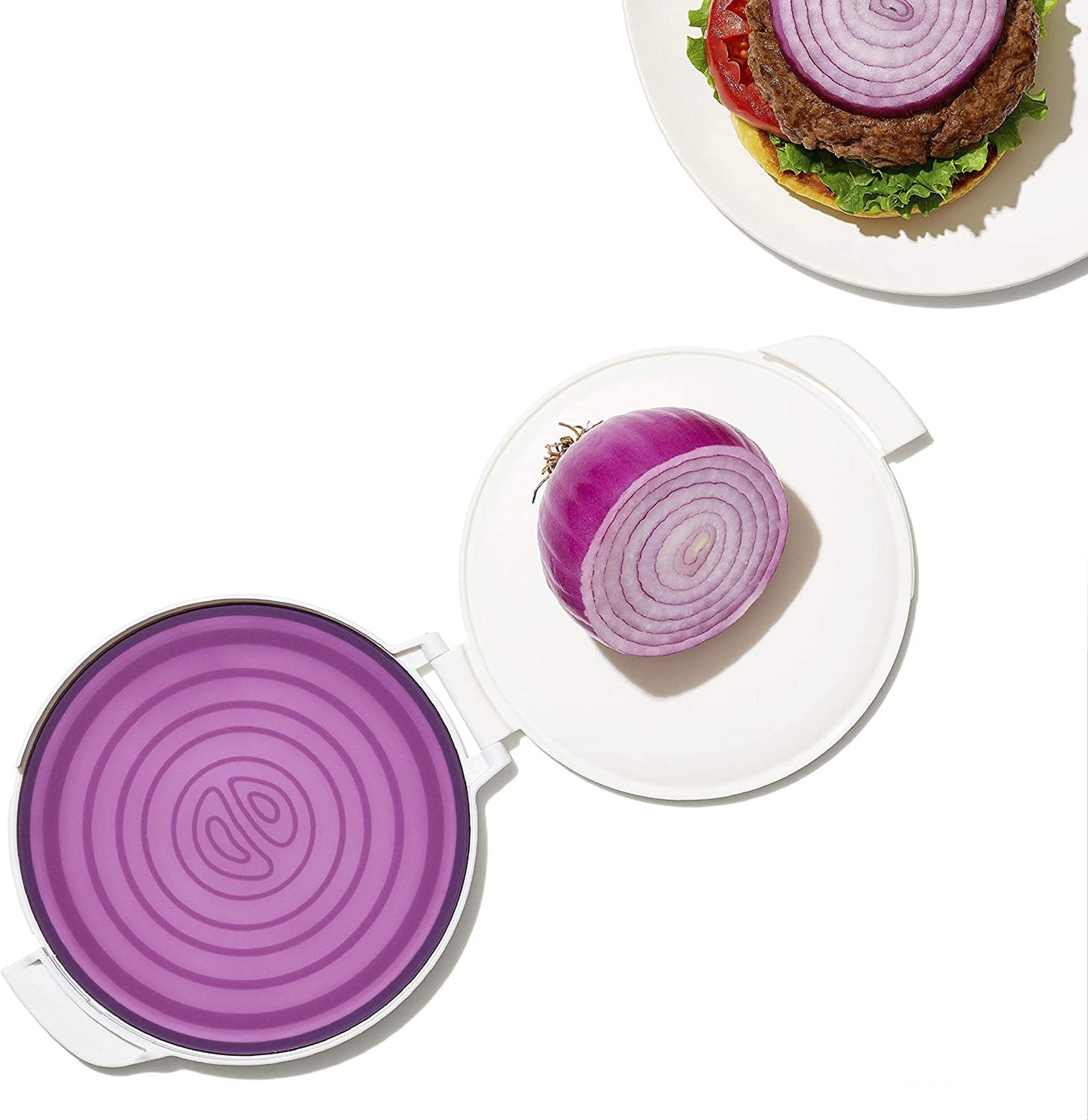 Cut and Keep Silicone Onion Saver 26.8x3.94x10.67 cm - Purple