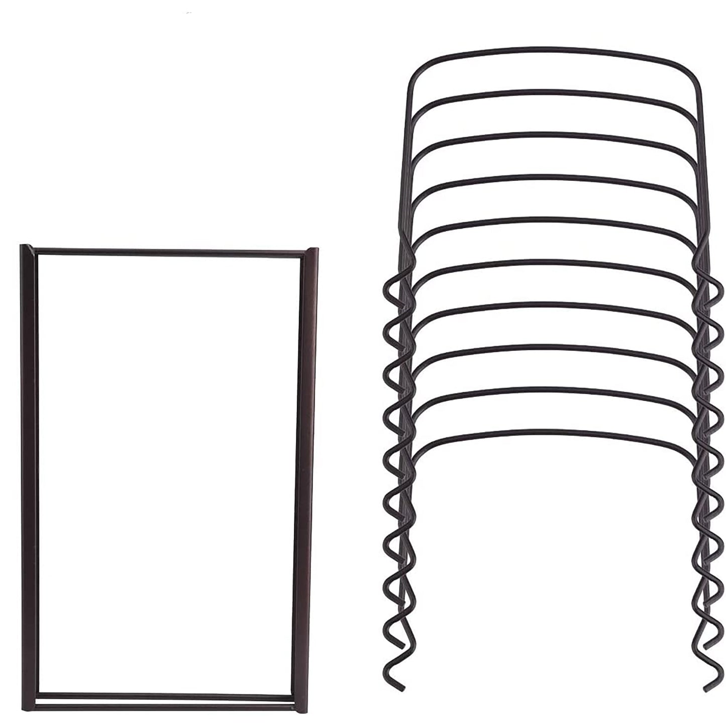 Adjustable Bakeware Rack with 10 Adjustable Compartments for Pantry or Cabinet - Brown