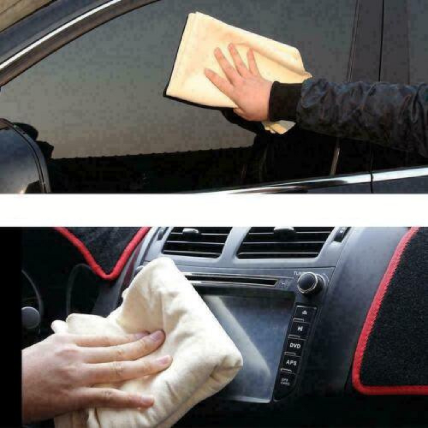 2pcs Large Size Chamois Towel PVS Multi-Use for Car Home Office Pet Garden