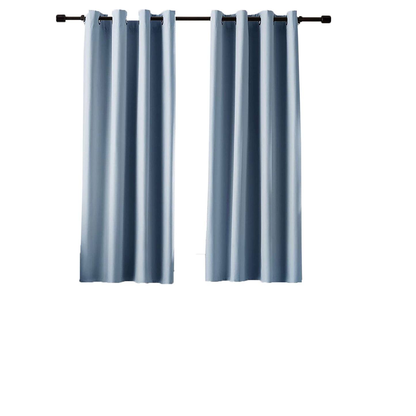 Room Darkening Blackout Window Curtains with Grommets 2 Panels - Light Blue