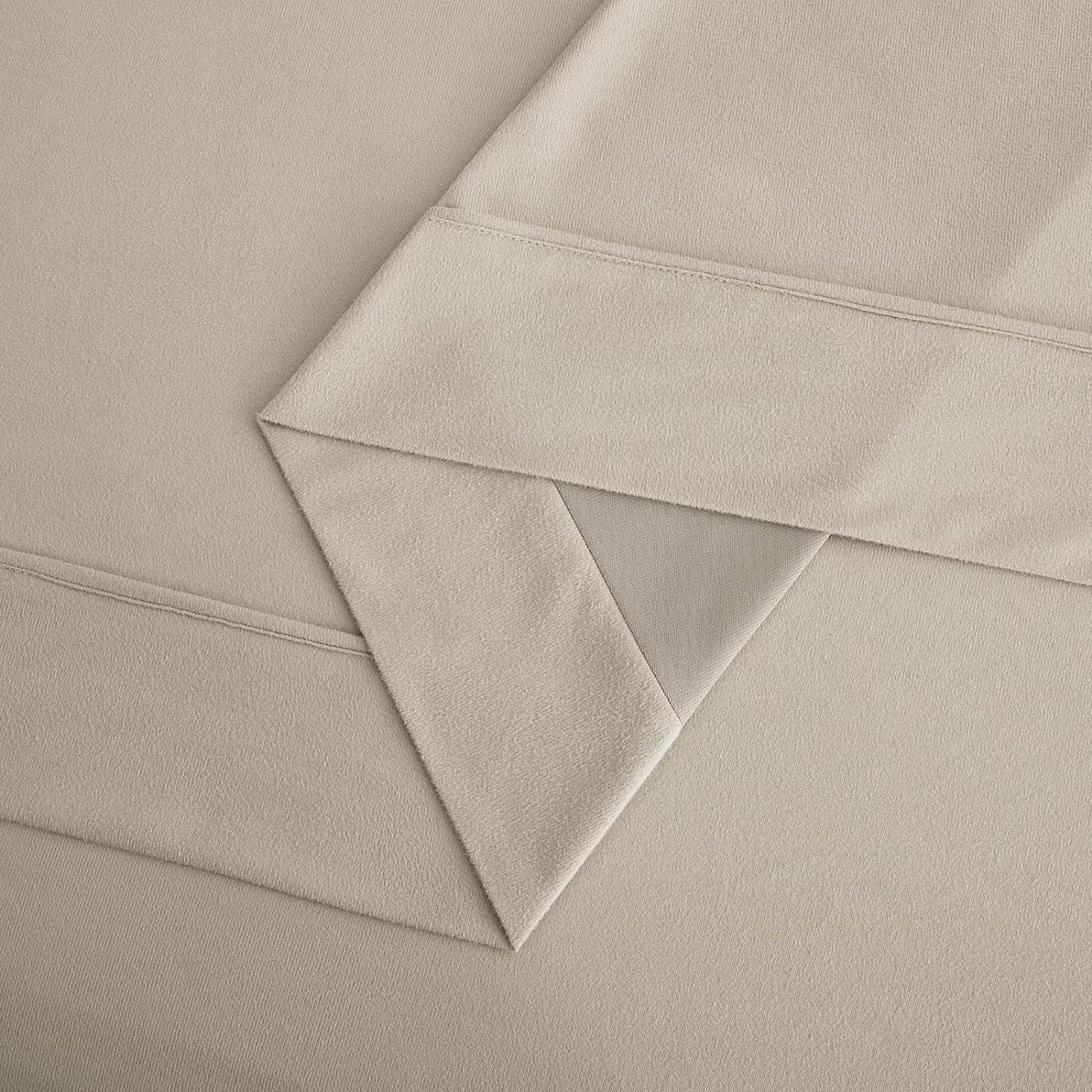 130 GSM Flannelette Soft Luxurious Micro Flannel Bed Sheet Set - Stone
