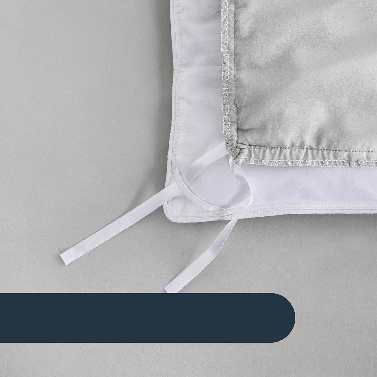 1000TC Ultra Soft Microfiber Duvet Doona Cover Quilt Cover Set - Ruffle Light Grey