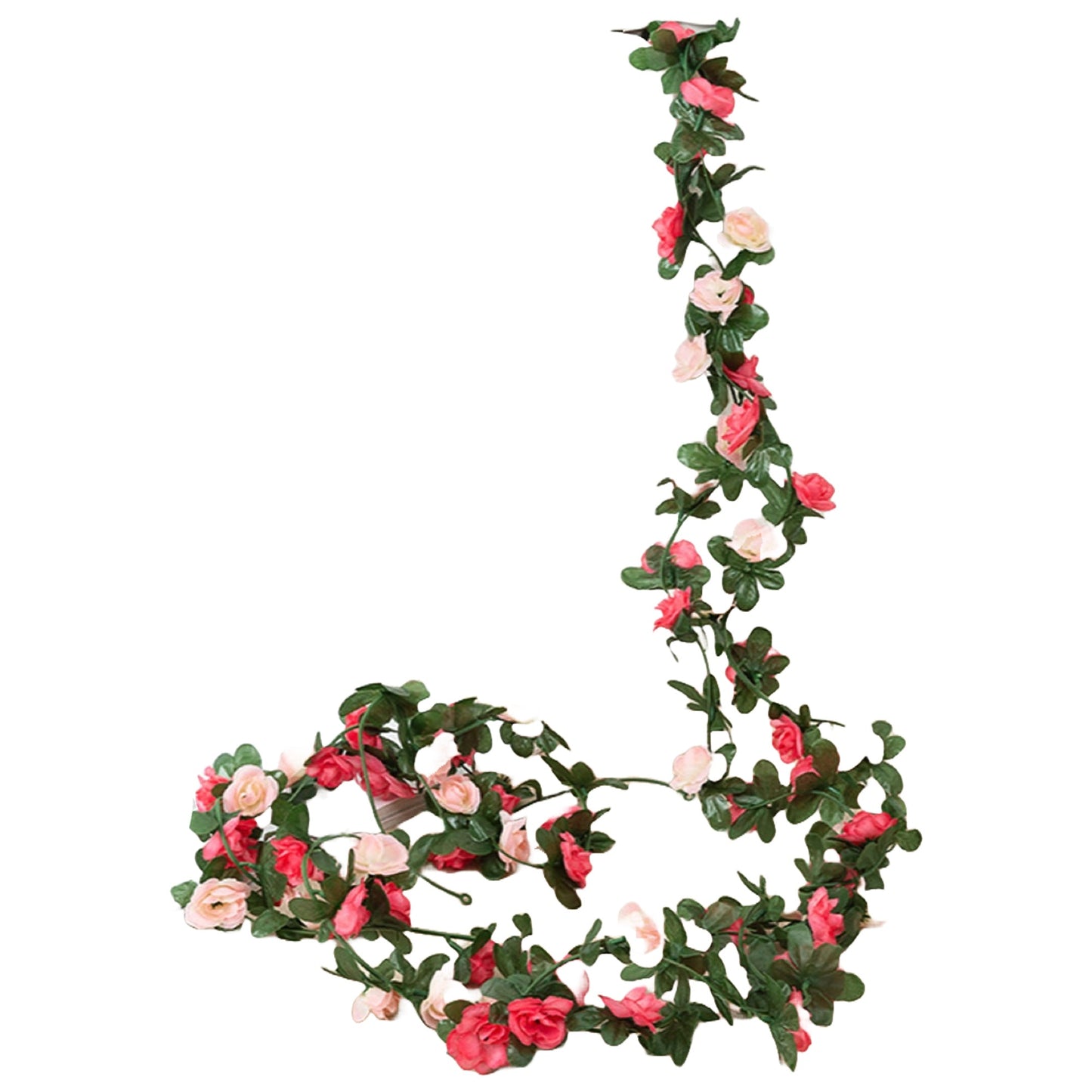 6pcs Artificial Silk Flowers and Ivy Vine Hanging Garland for Wedding