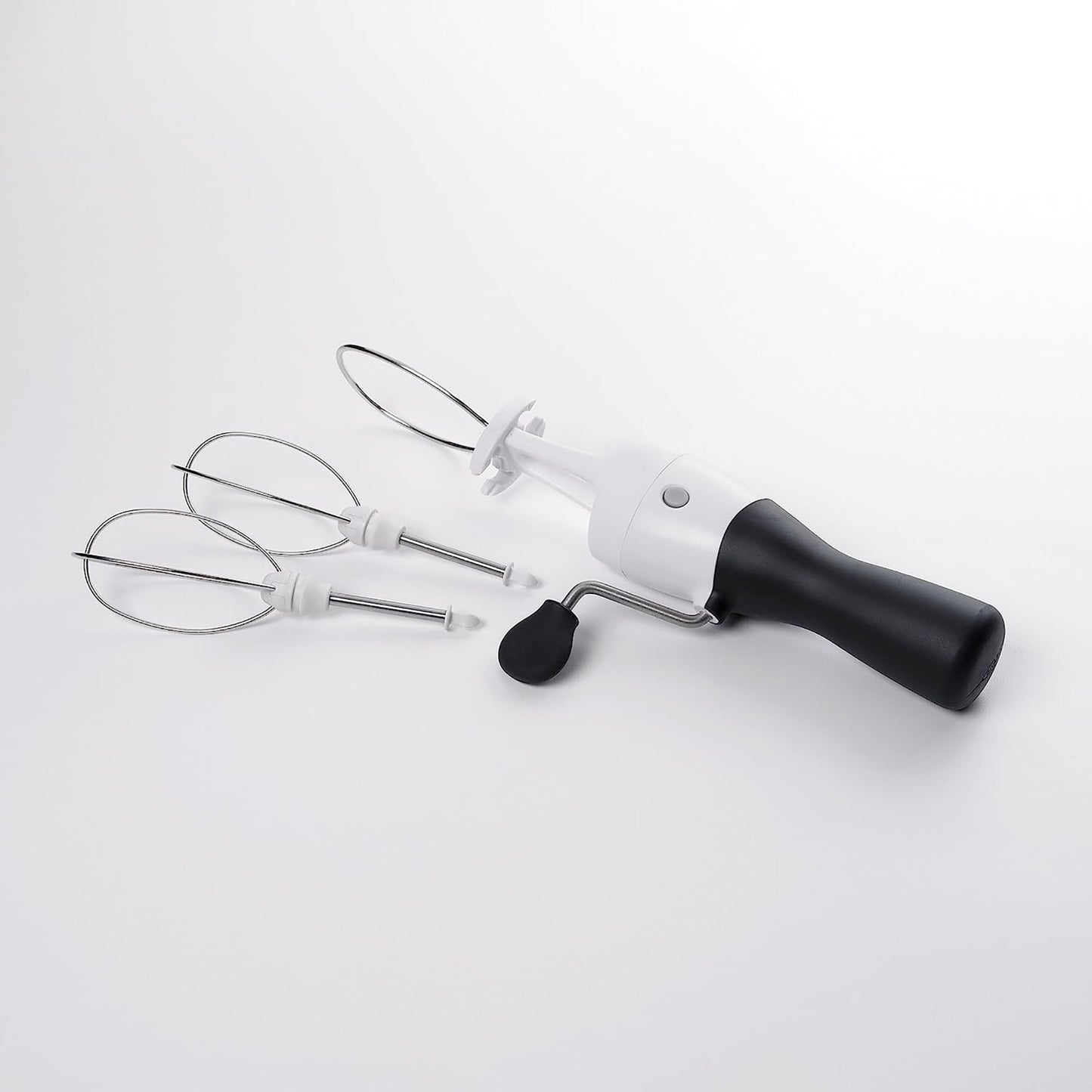 Stainless Steel Egg Beater 12x5 Inch - Black and White