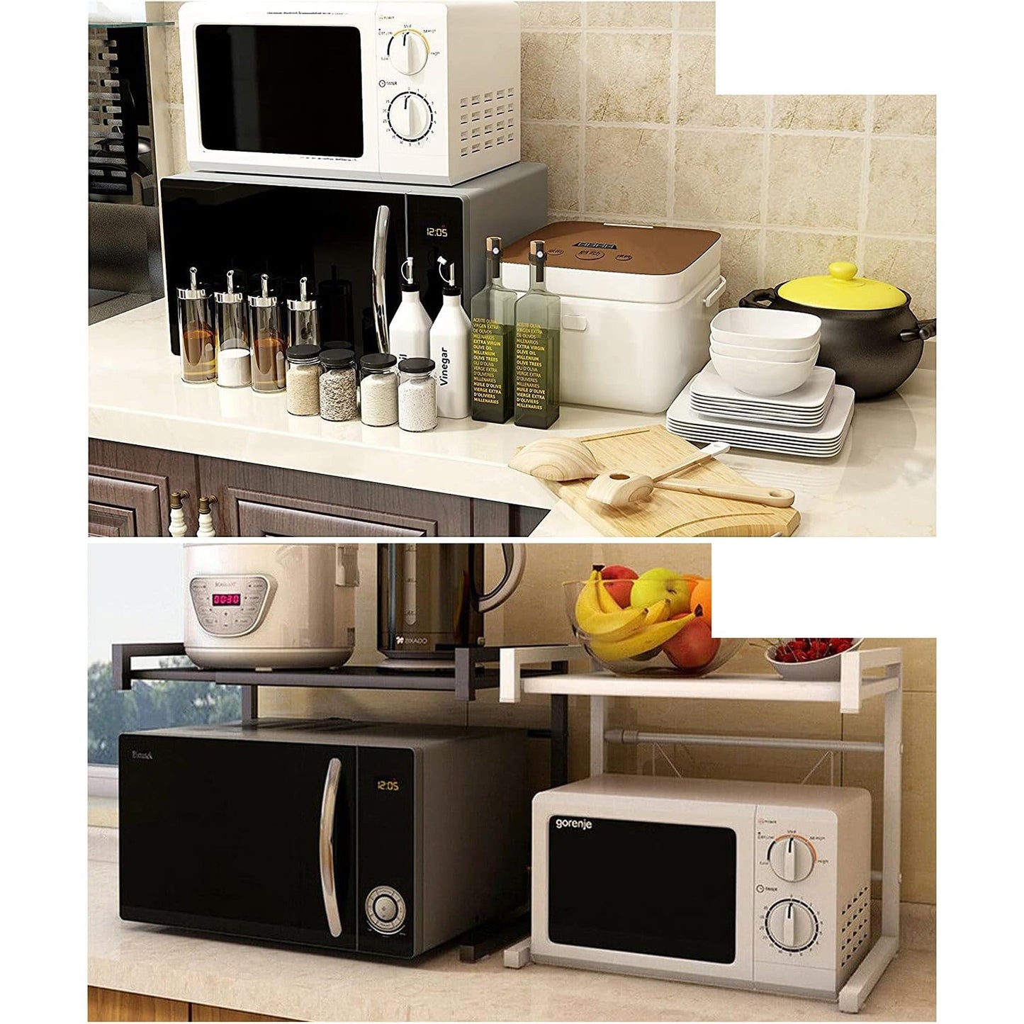 Microwave Oven Storage Rack Kitchen Organiser Shelf