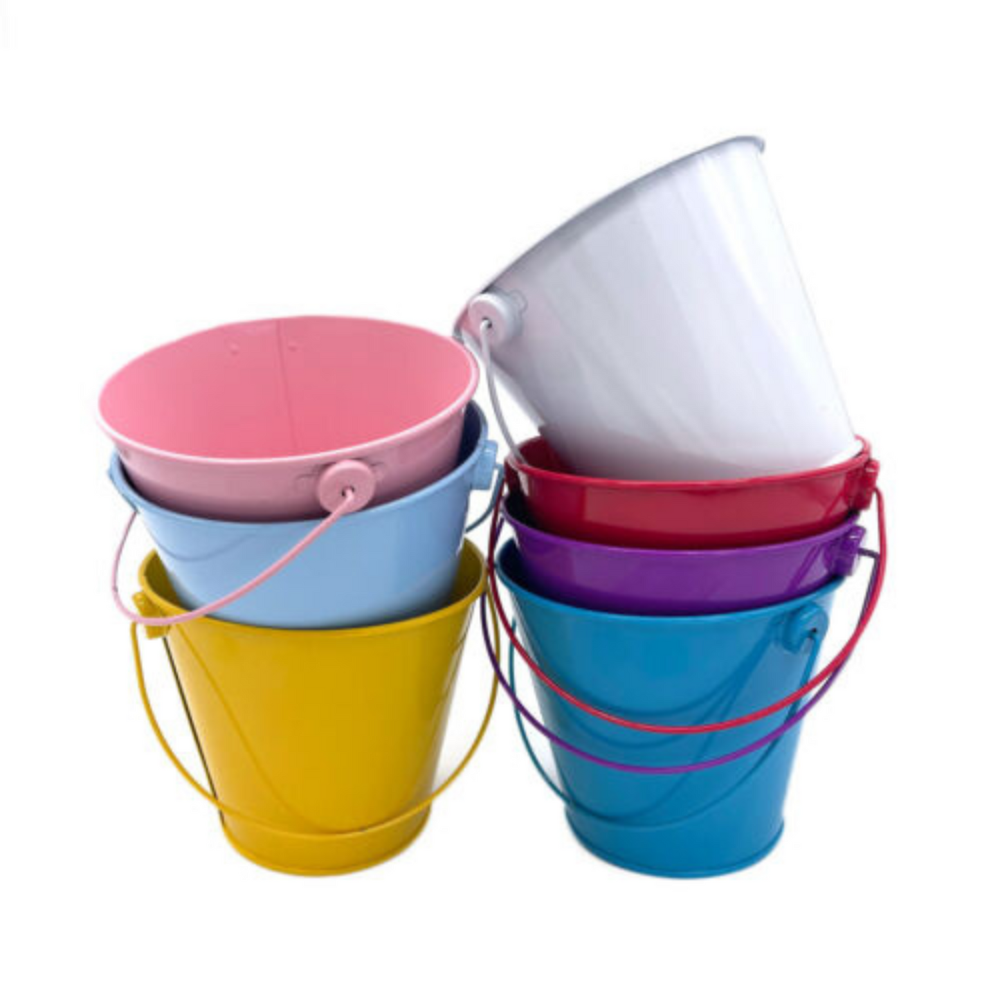 1pc Small Metal Bucket with Handles Mini Tins Pails for Wedding Party Candy Plants