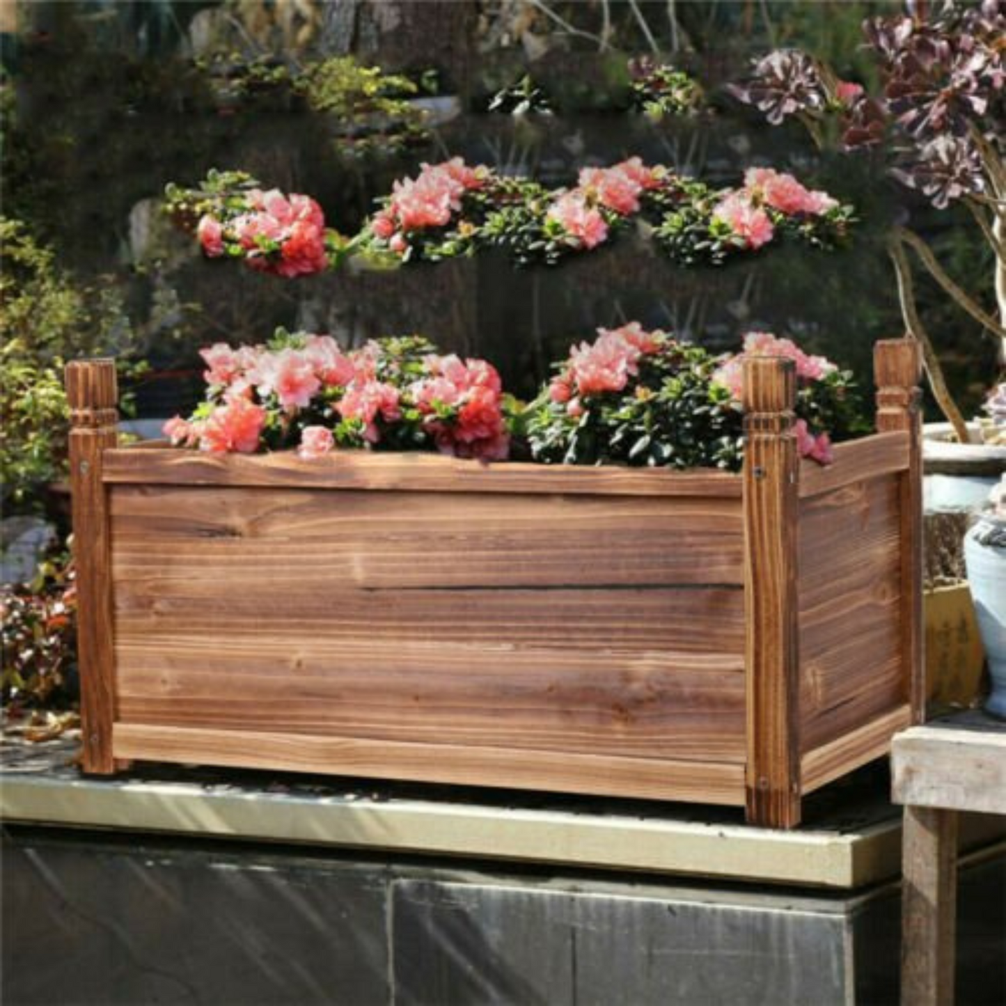 Raised Garden Planter Box Indoor Outdoor Patio Flower Plant Herb Pot 30 to 90cm