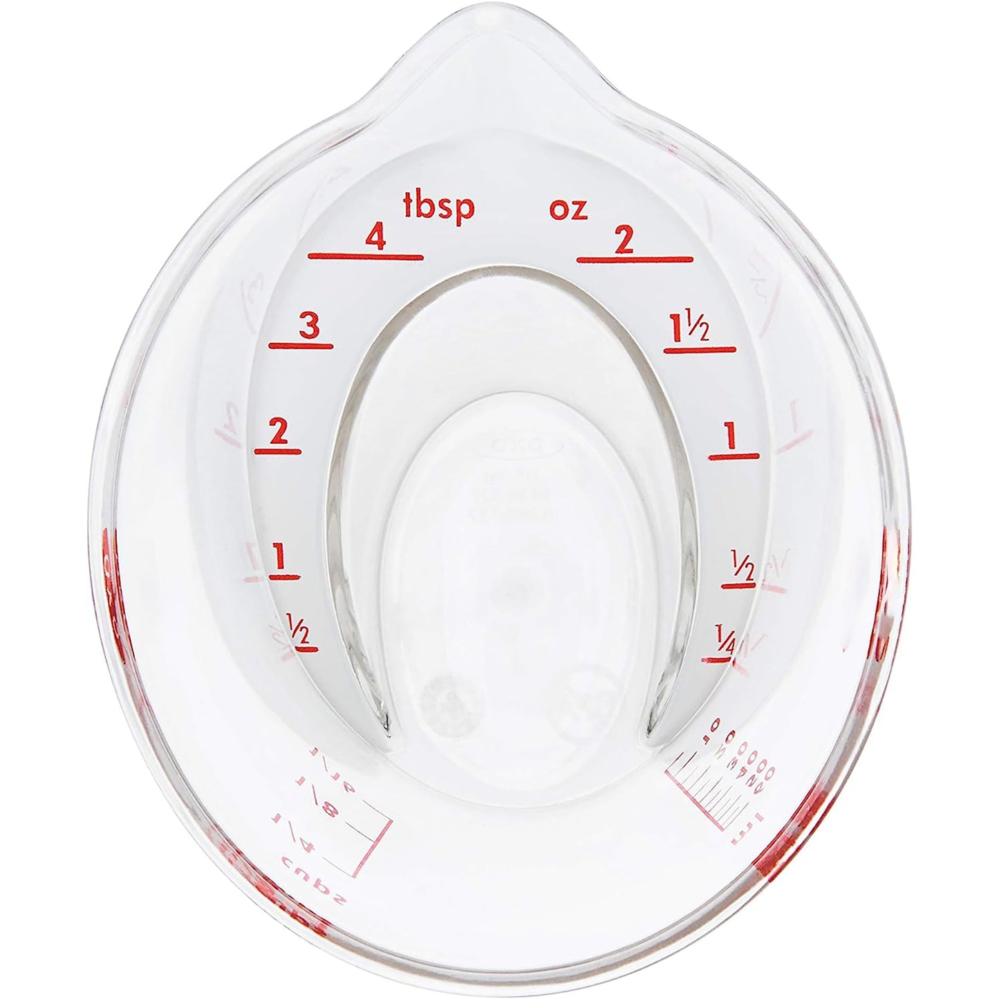 BPA Free Mini Angled Clear Measuring Cup - 2 Oz