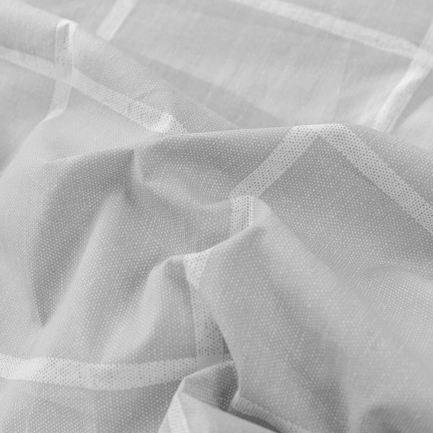 225TC Soft and Cozy Hypoallergenic Cotton Washed Quilt Cover Set - Checkered Grey