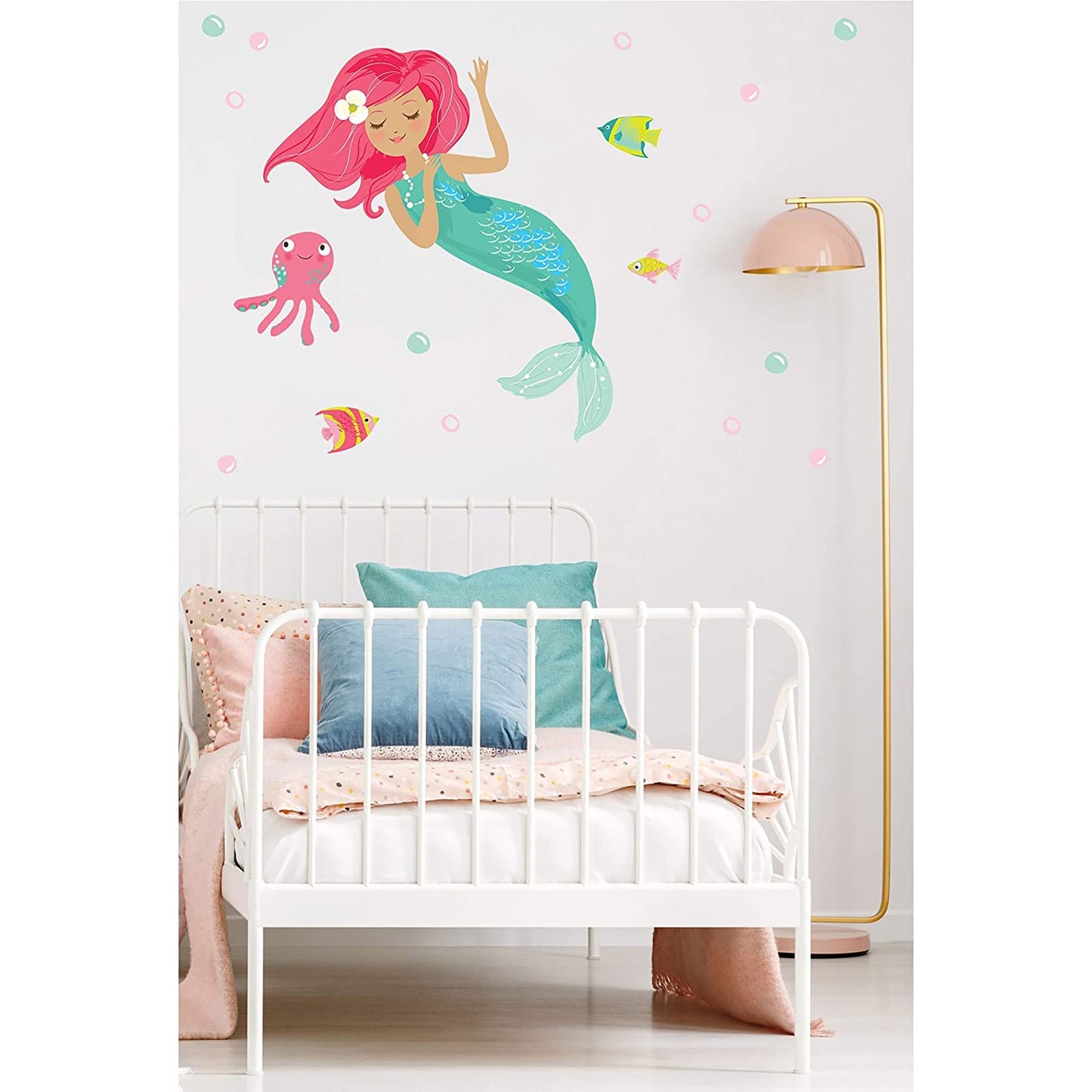 Mermaid Vinyl Wall Decals Sticker for Girls Bedroom or Bathroom 26 Pieces