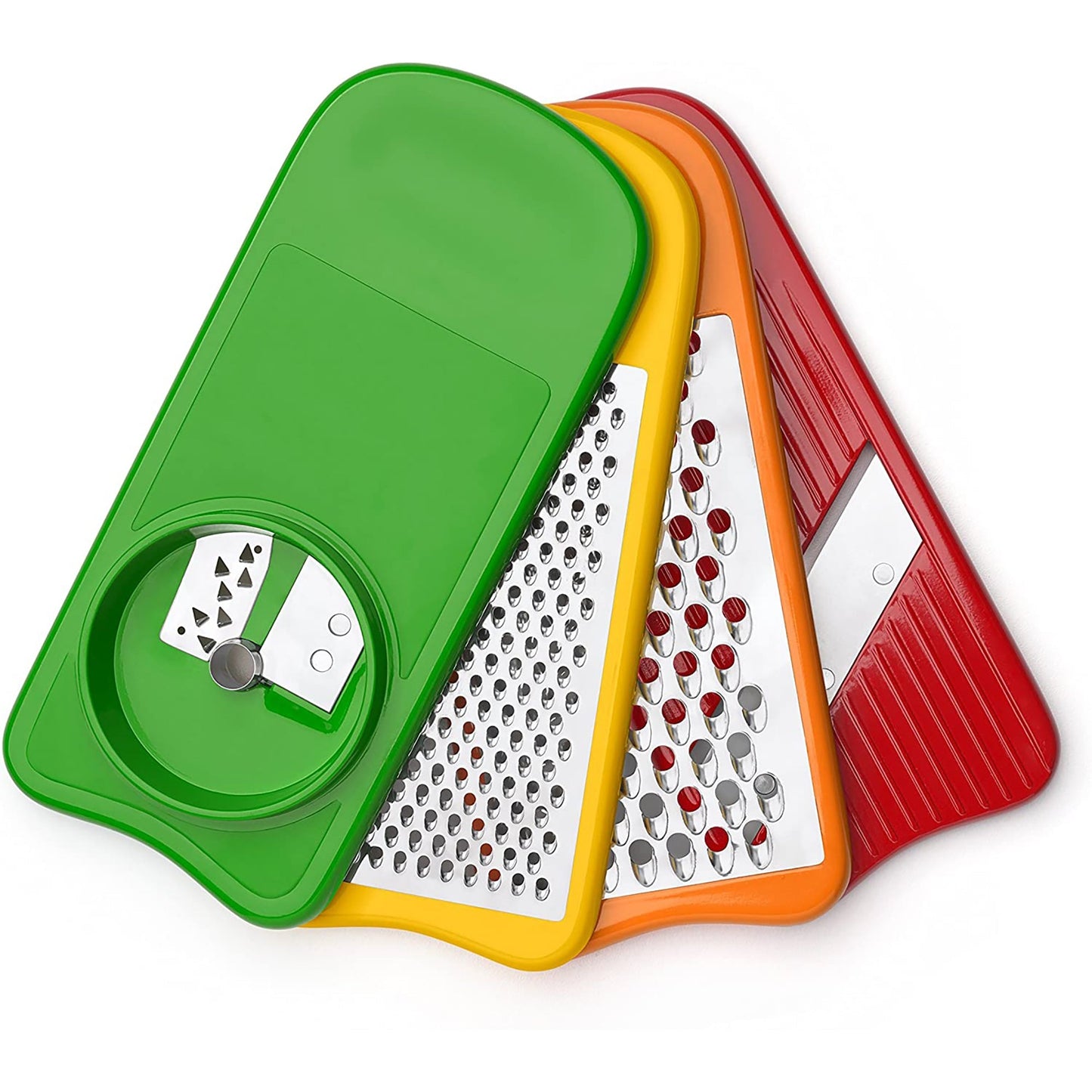 Stainless Steel Spiralize Grate and Slice Set Multi Colour