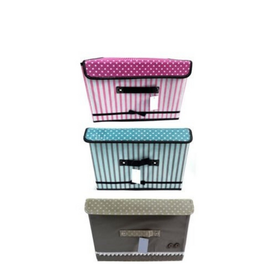 Foldable Storage Cube with Cover Fabric Toy Organizer Box