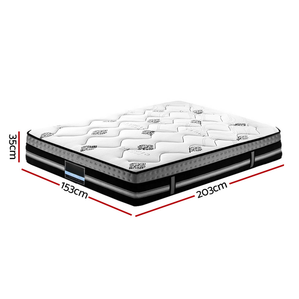Bedding Galaxy Euro Top Cool Gel Pocket Spring Mattress - Queen