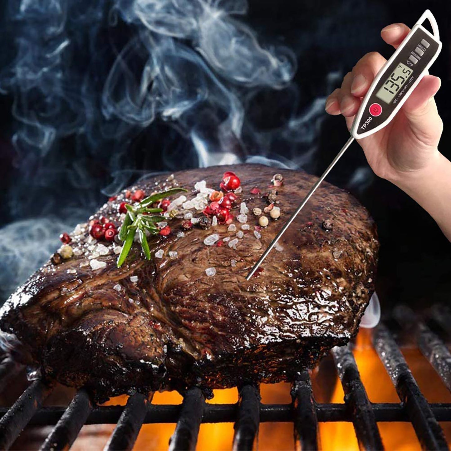 Fast Reading Digital Food Thermometer for Baking Meat Grilling Roasting