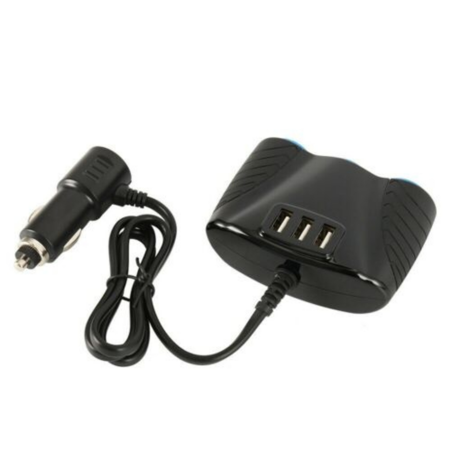 3 Way DC Car Charger Multi Socket with USB Ports