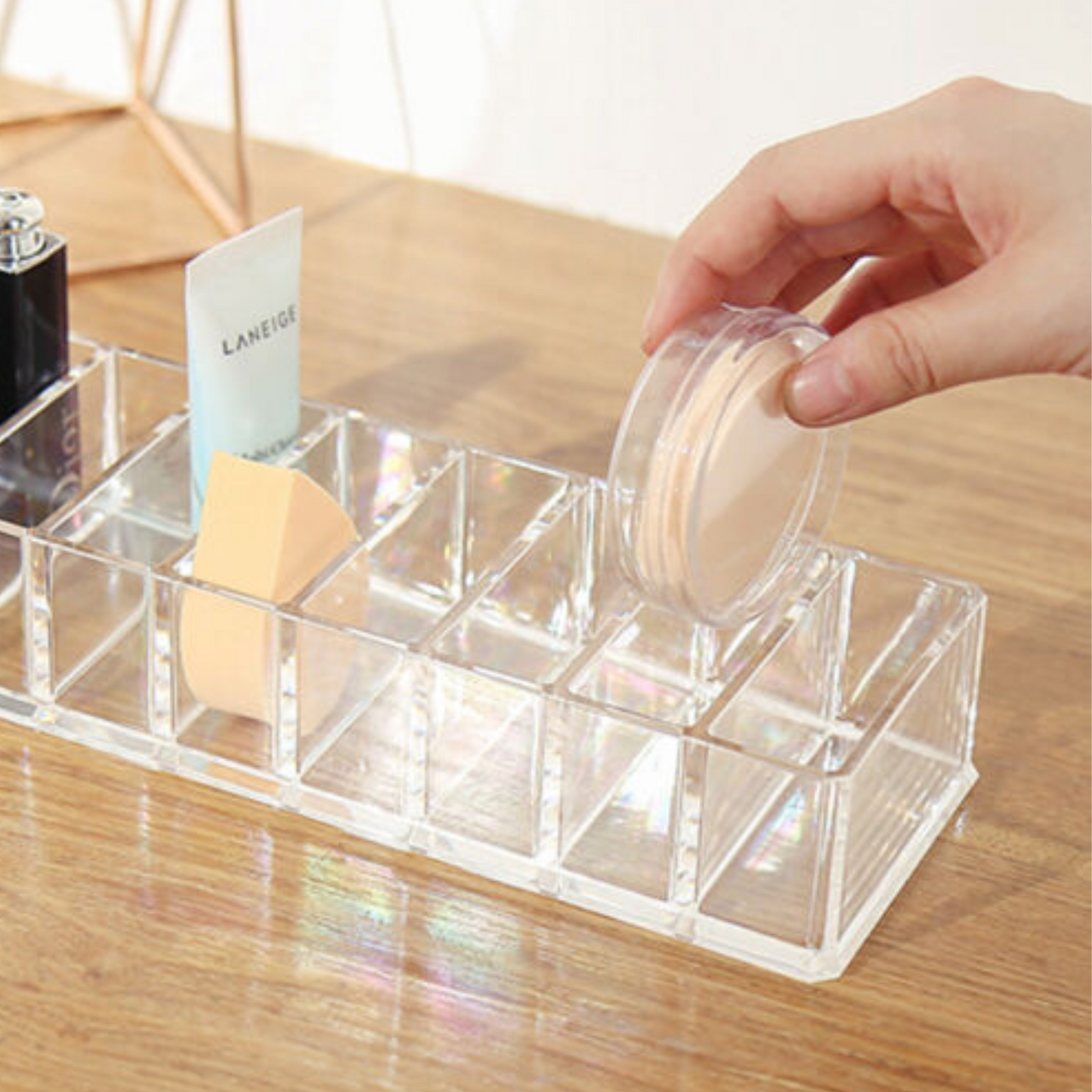 Clear Lipstick Organizer Display Stand Storage for Lipgloss and Makeup Holder