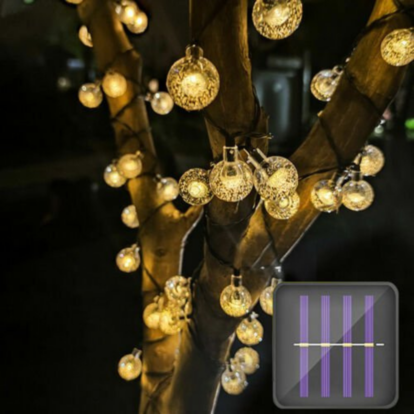 Solar Globe String Lights 100 to 200 LED Fairy Outdoor Festoon for Garden Party