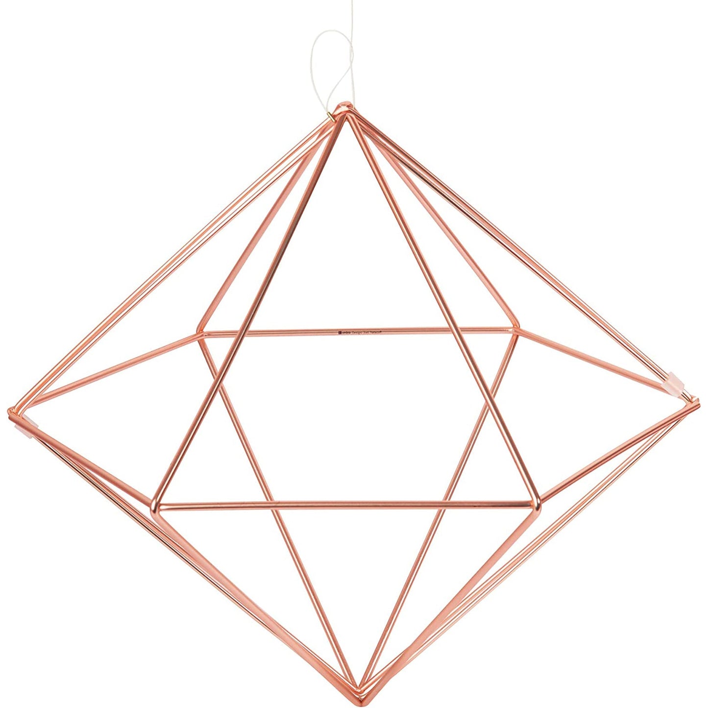 Geometric Sculptures Modern Metallic Wire Shapes Wall Decor Set of 6 - Copper