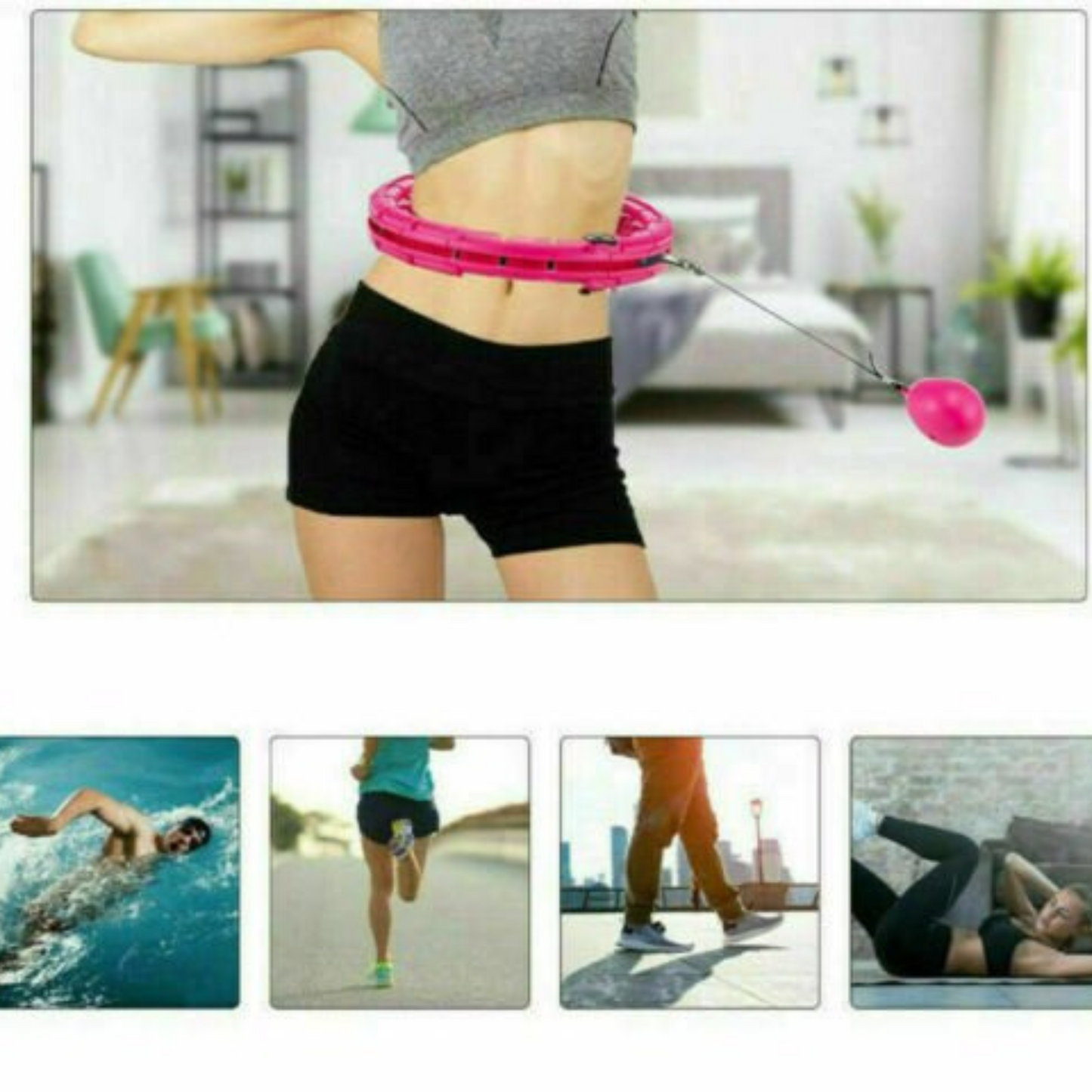 24 Knots Smart Hula Hoop Detachable Fitness Weighted Hoola Hoops