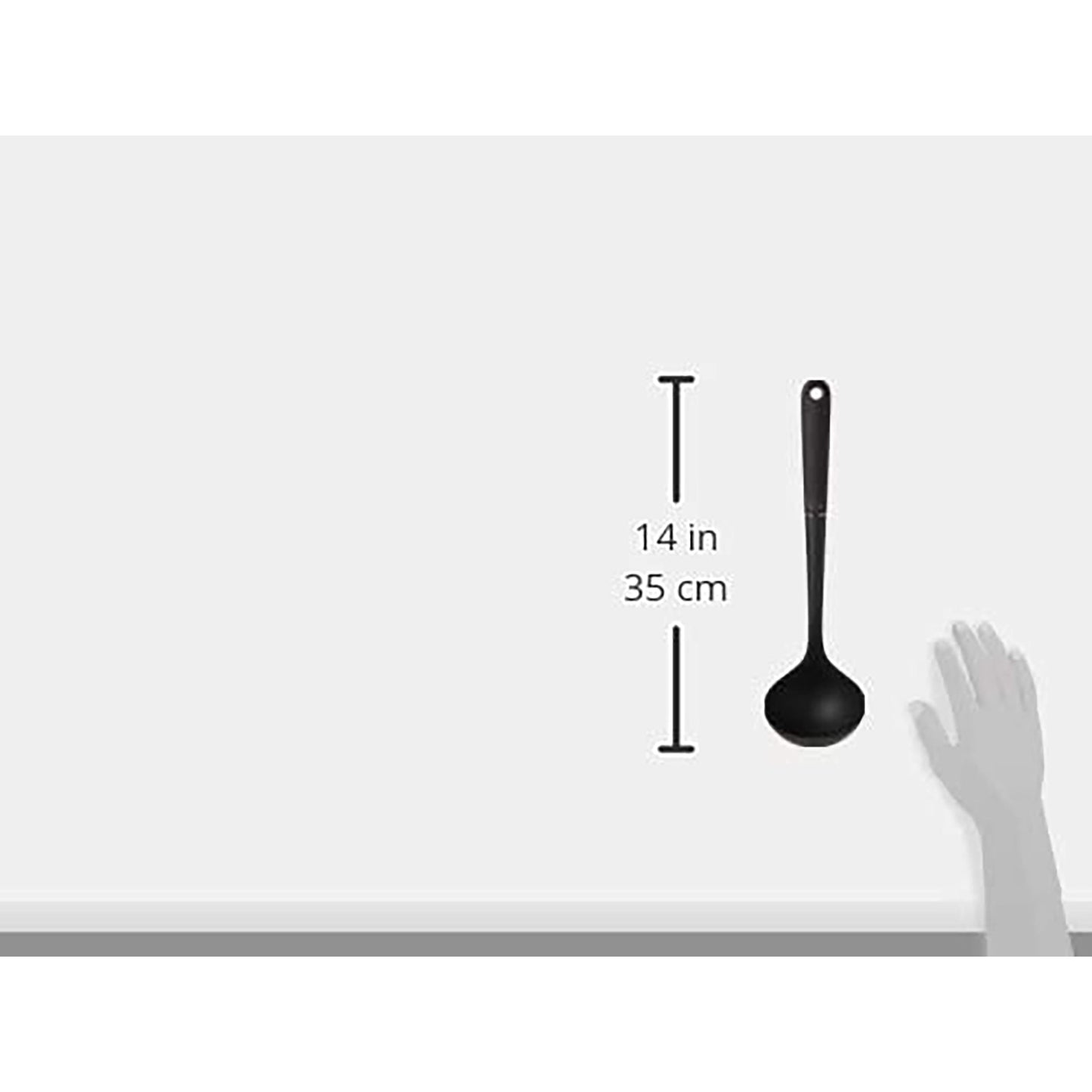 Nylon Soup Ladle Kitchen Utensil - Black