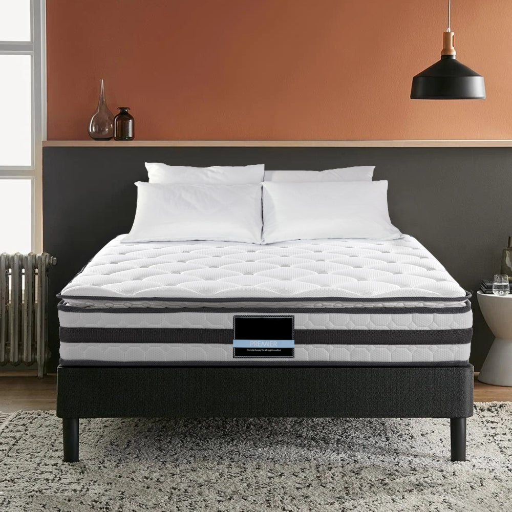 Bedding Bonnell Spring Mattress Topper - Single/King Single/ Double/Queen/King