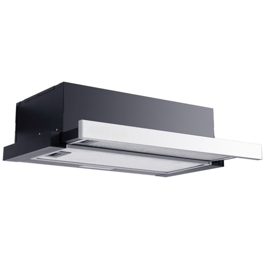 Rangehood Stainless Steel Slide Out Kitchen Canopy 60cm 600mm Black