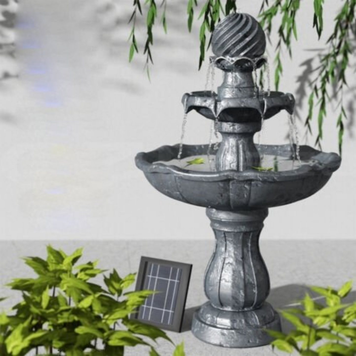 Solar Water Fountain Pump Garden Bird Bath Outdoor Indoor Panel Features