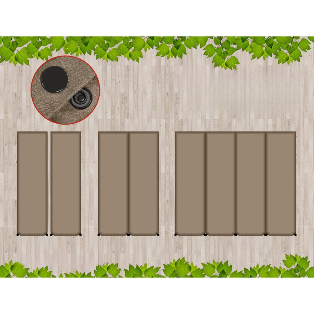Camping Self Inflating Sleeping Mat Air Bed Double - Coffee