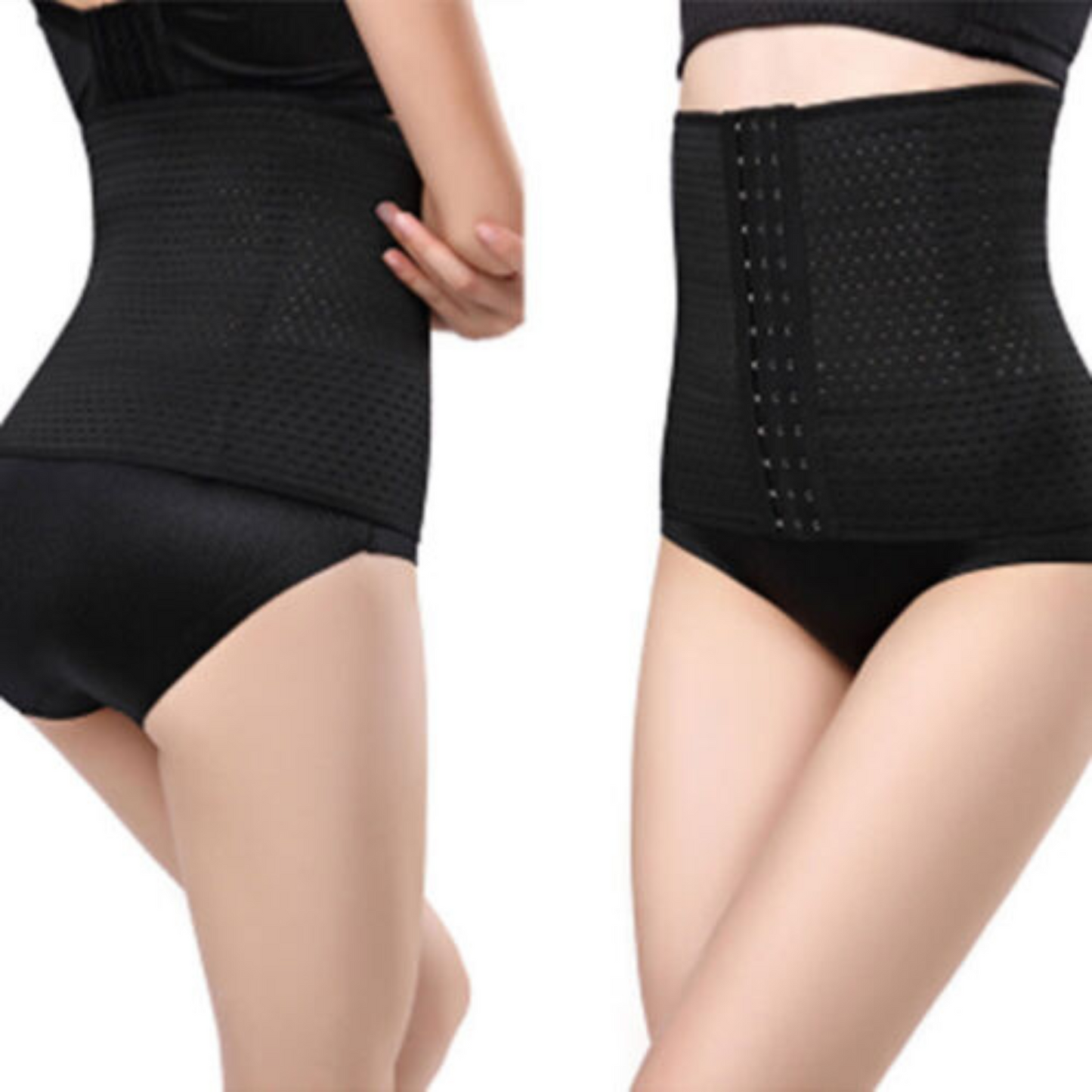 Black Women Waist Trainer Tummy Cincher Girdle Belt Slimming Body Shaper