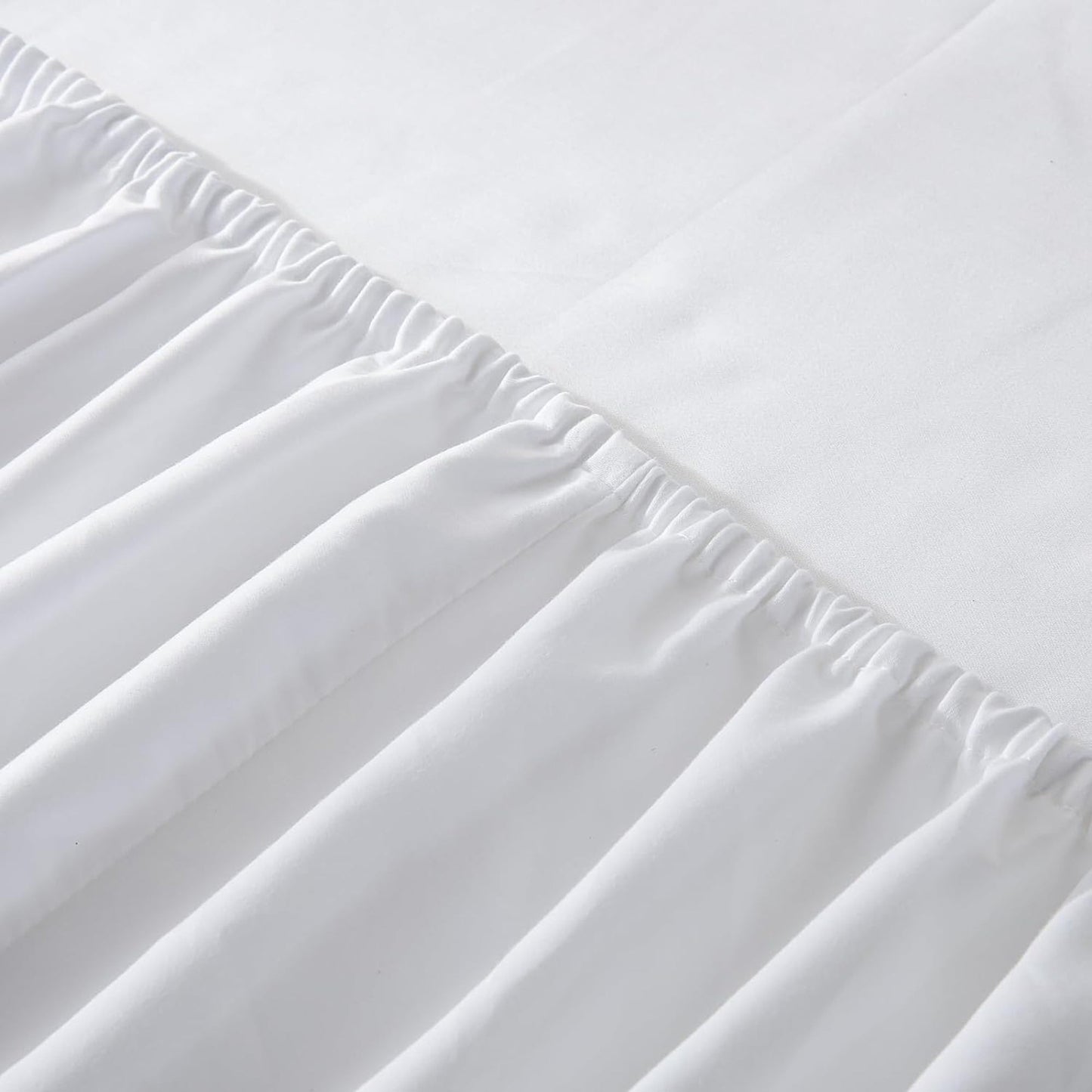 500TC Soft and Luxurious 100% Cool Breathable Cotton Bed Sateen Set - White